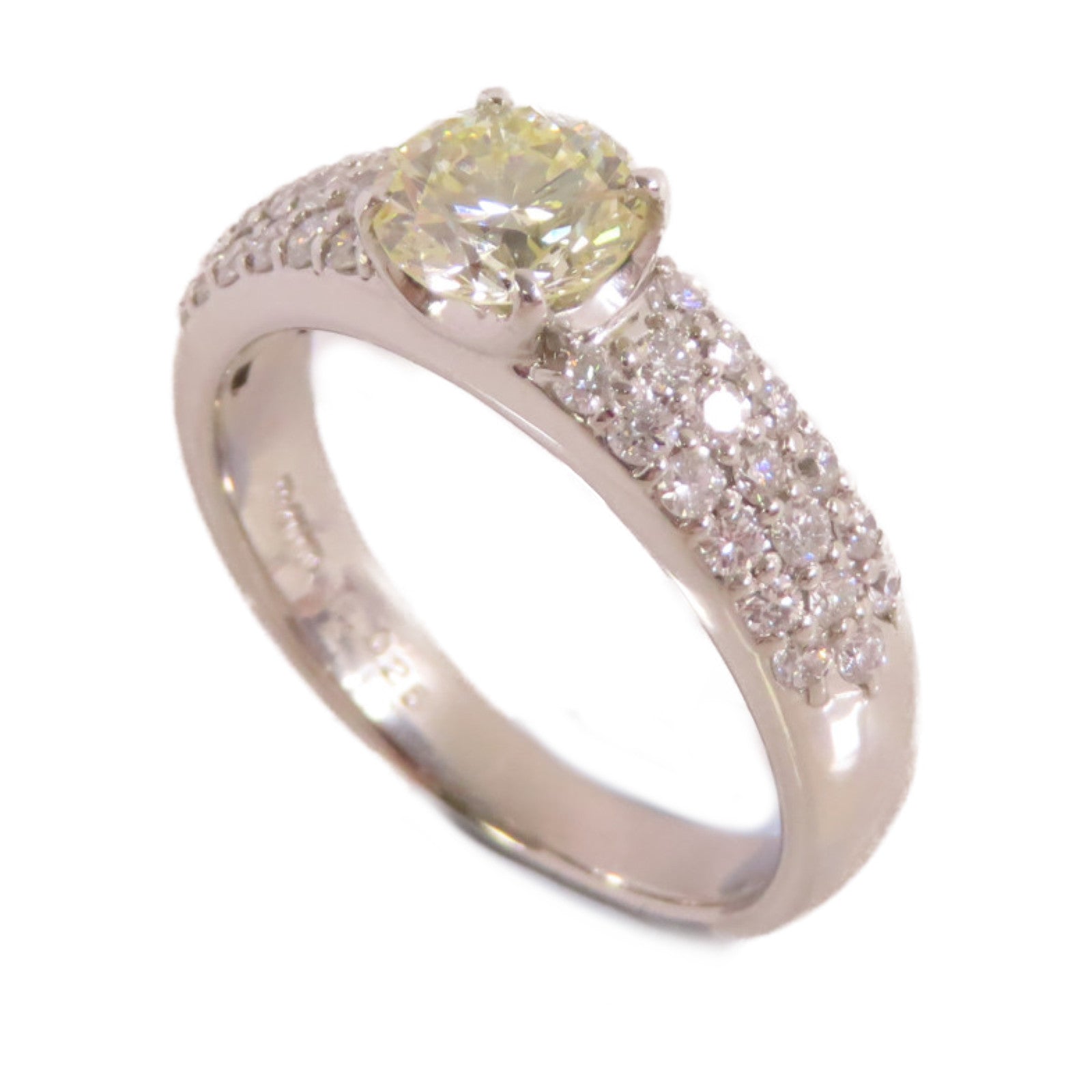 JEWELRY 【激減優惠】PT900鉑金/1.025ct/0.63ct鑚石Diamond Ring戒指US#8