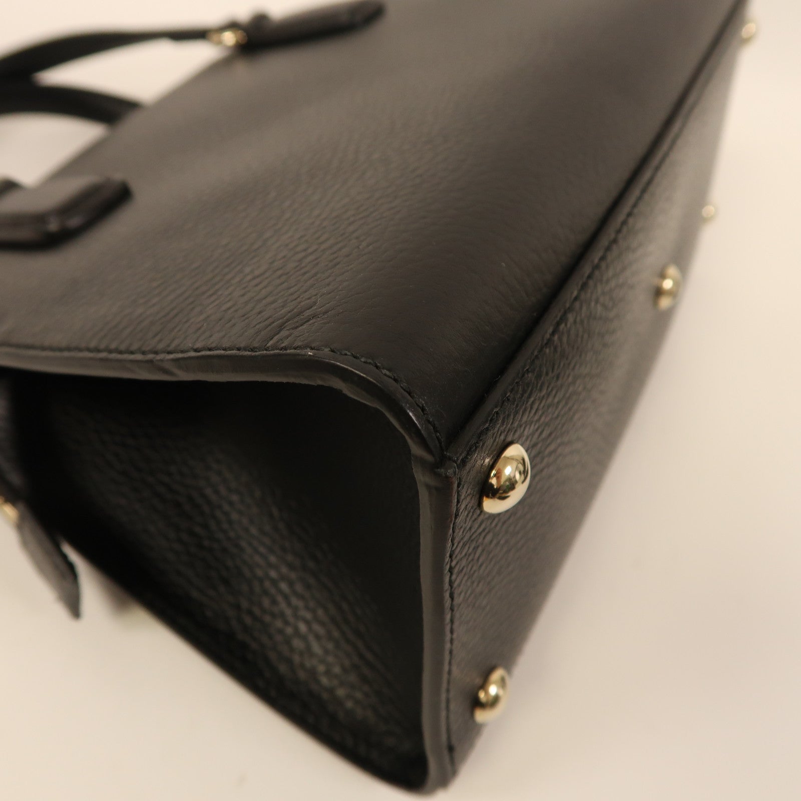 GUCCI 牛皮皮革2 Way Shoulder金扣手挽肩背兩用袋黑色