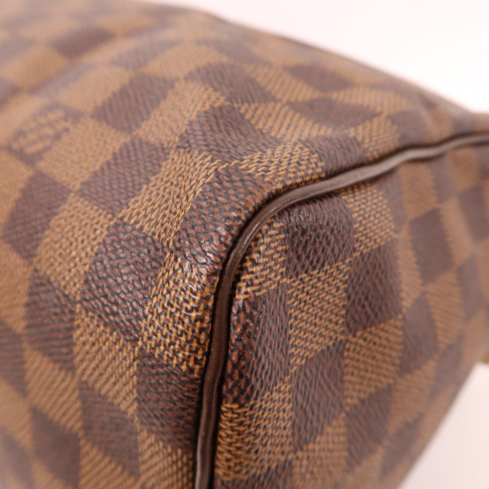 LOUIS VUITTON Damier Speedy 30金扣手挽袋啡色