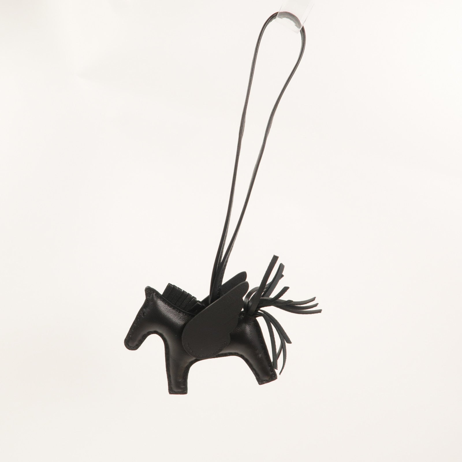 HERMES Swift/Milo皮革Rodeo Pagase PM掛飾Noir