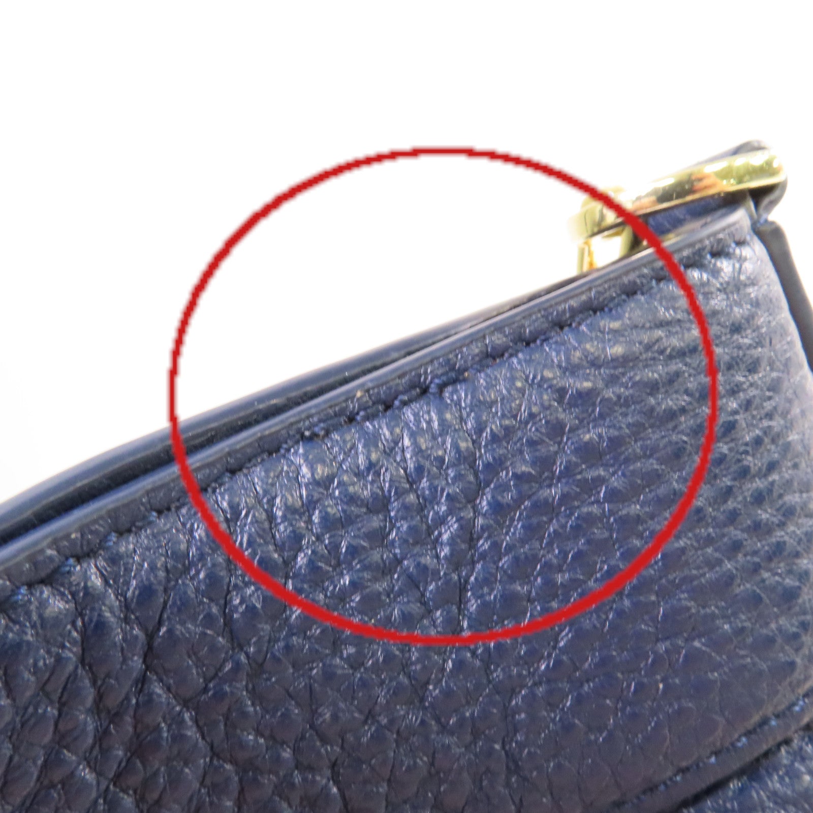 Tory Burch 牛皮皮革Shoulder Bag金扣肩背袋寶藍色