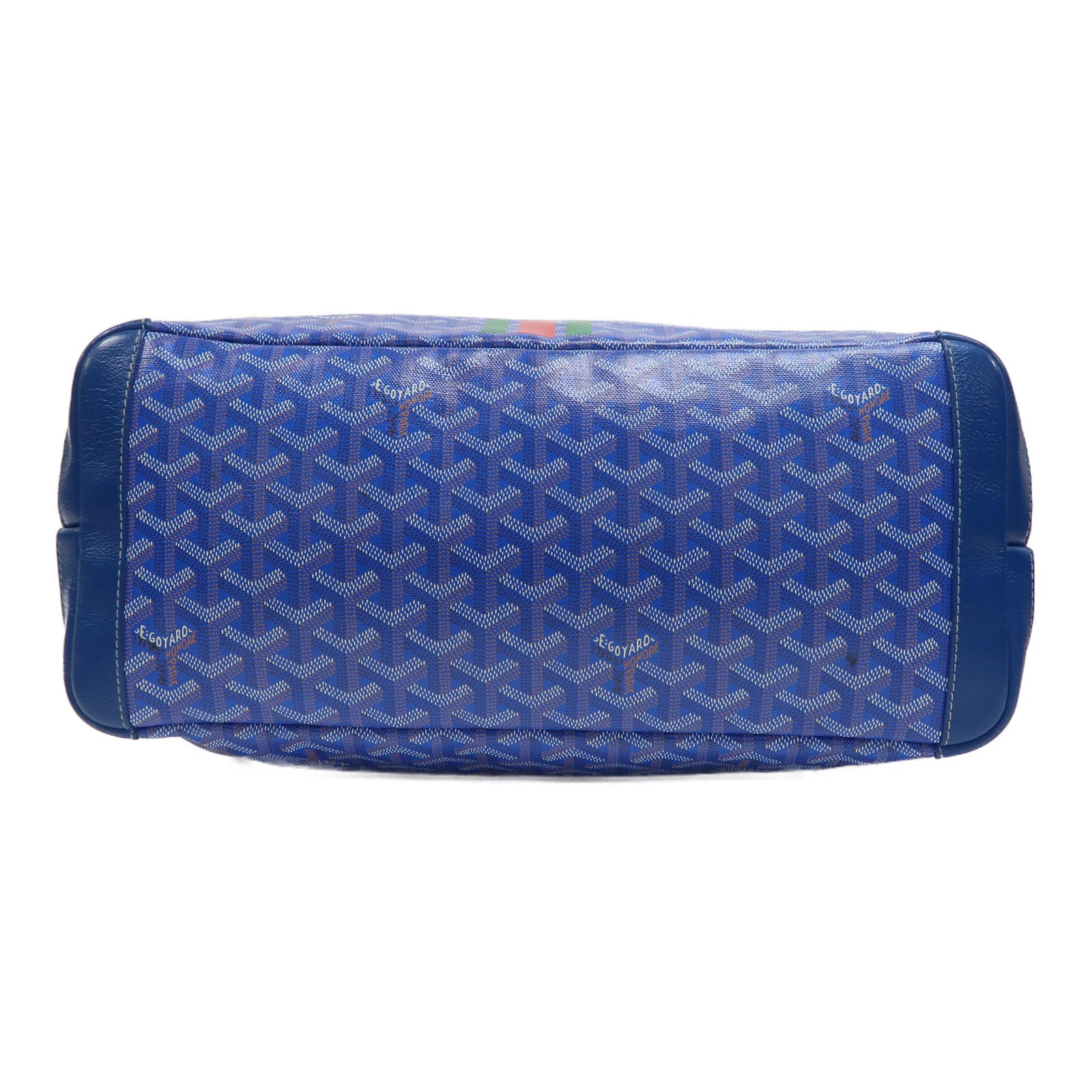 GOYARD 塗層帆布Artois銀扣肩背袋藍色