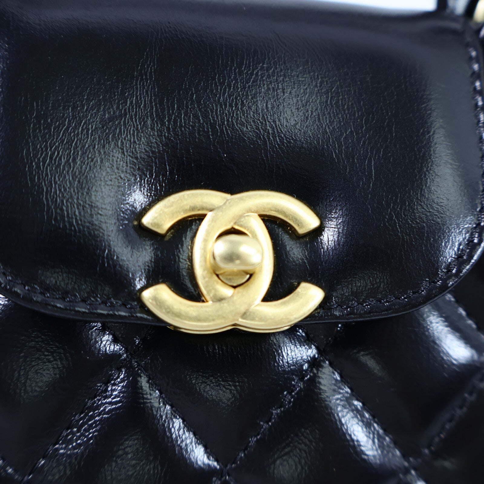 CHANEL 牛皮皮革Mini Kelly Bag鏈帶手挽肩背兩用袋