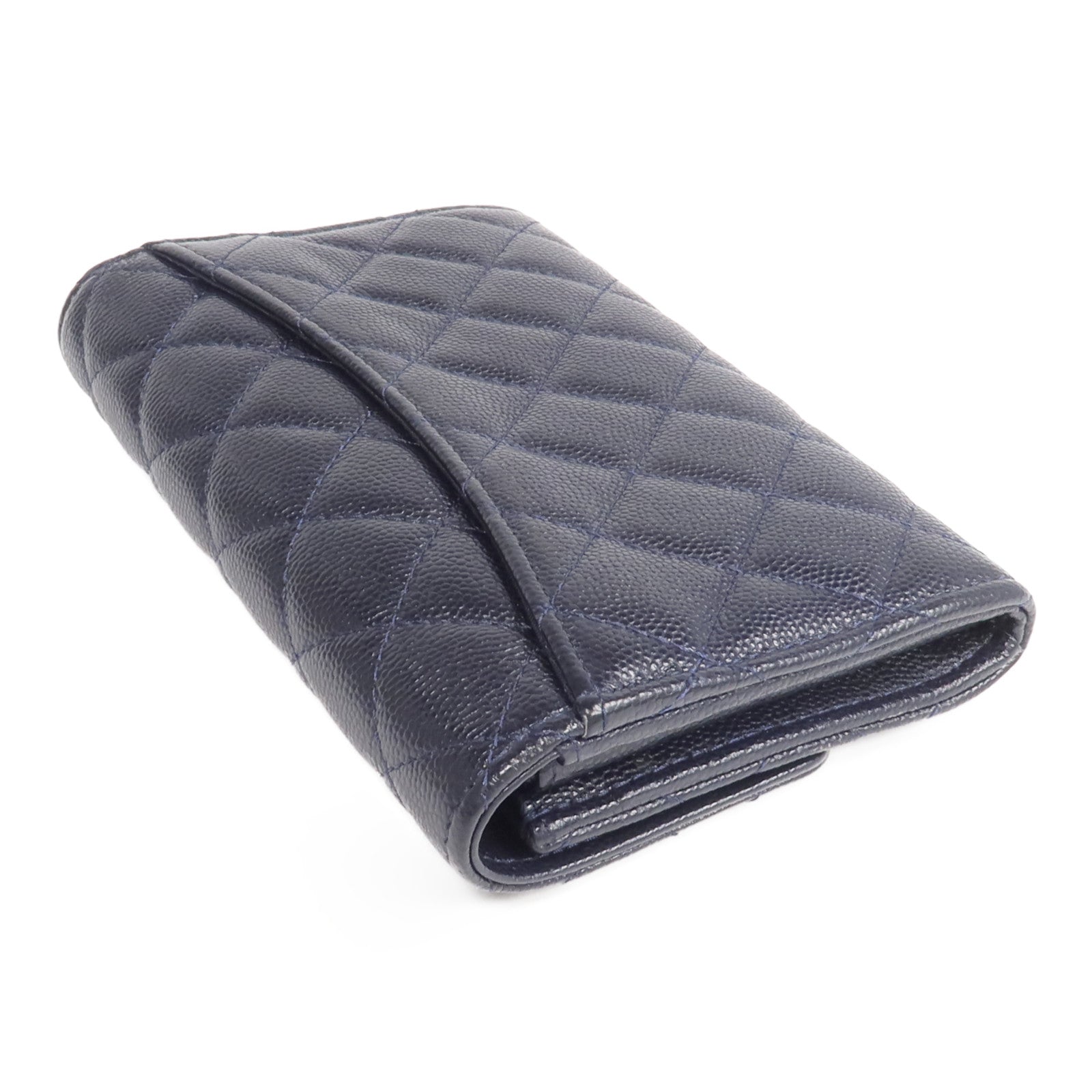 CHANEL 牛皮皮革Wallet金扣錢包