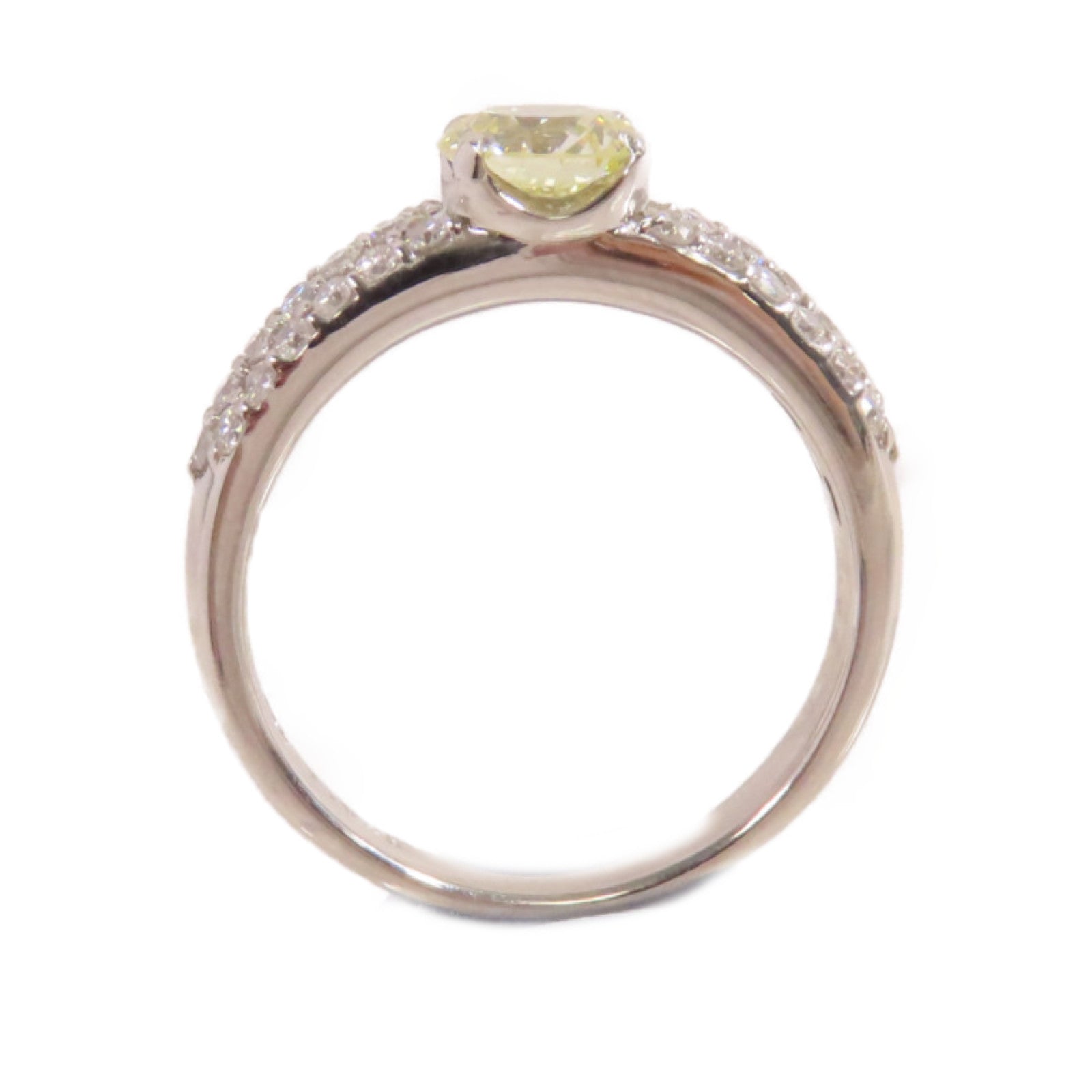 JEWELRY 【激減優惠】PT900鉑金/1.025ct/0.63ct鑚石Diamond Ring戒指US#8
