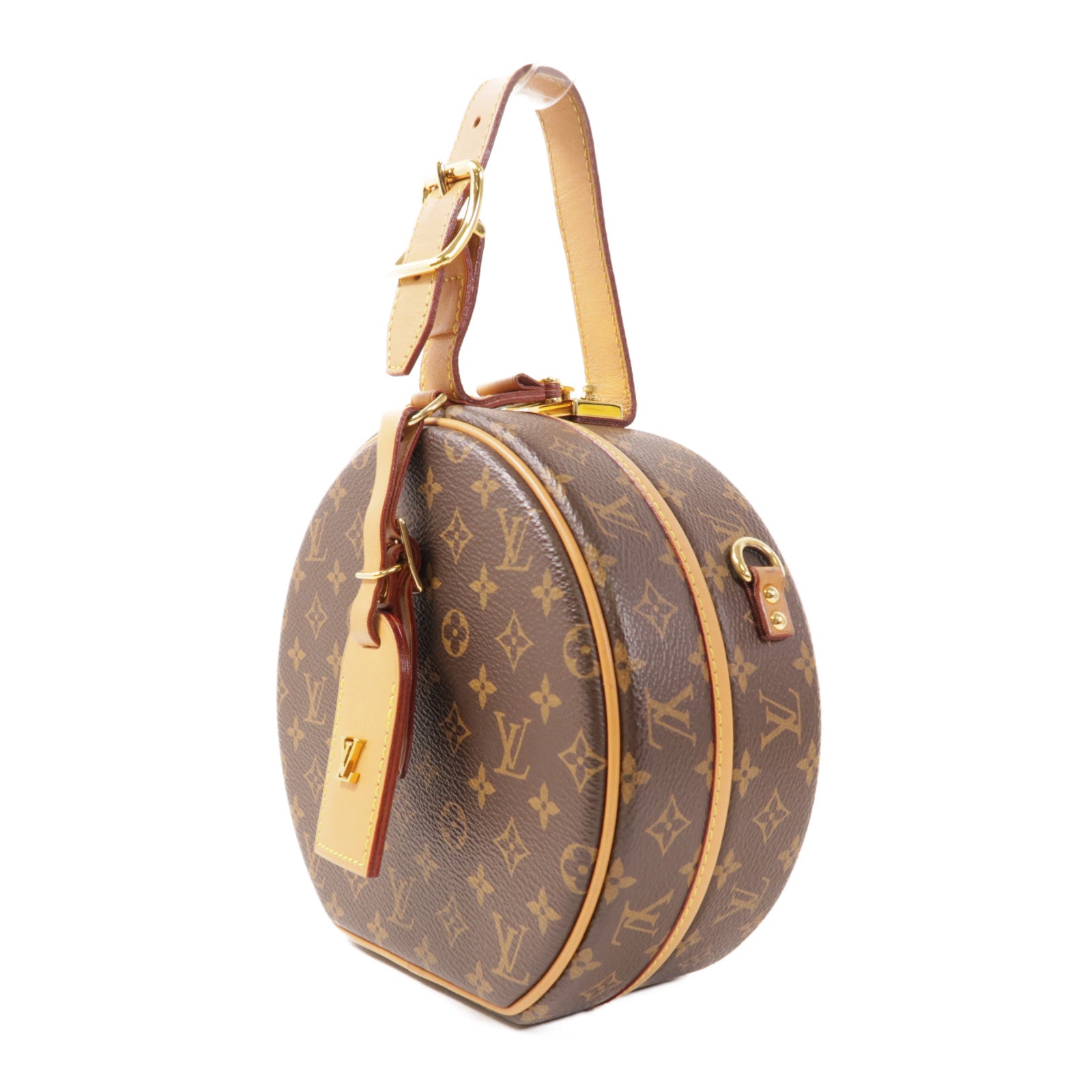 LOUIS VUITTON Monogram Petite Boite Chapeau金扣手挽肩背兩用袋
