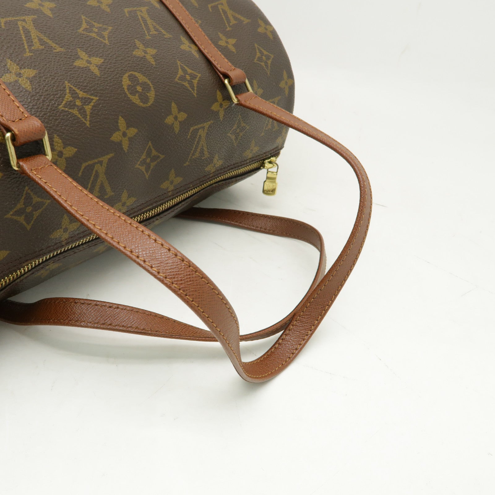 LOUIS VUITTON 【激減優惠】Monogram Papillon GM金扣肩背袋棕色