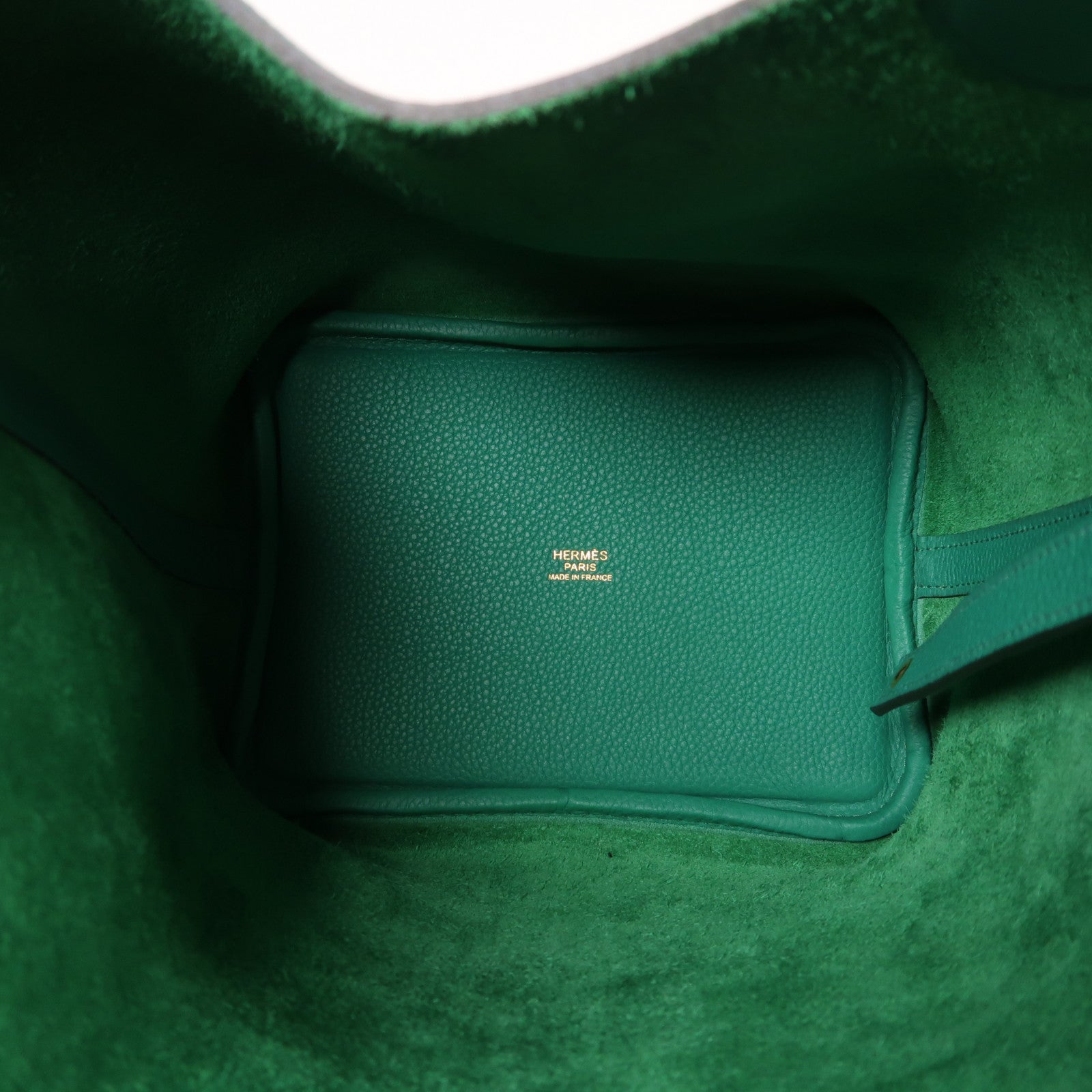 HERMES Clemence皮革Picotin 18 PM金扣手挽袋