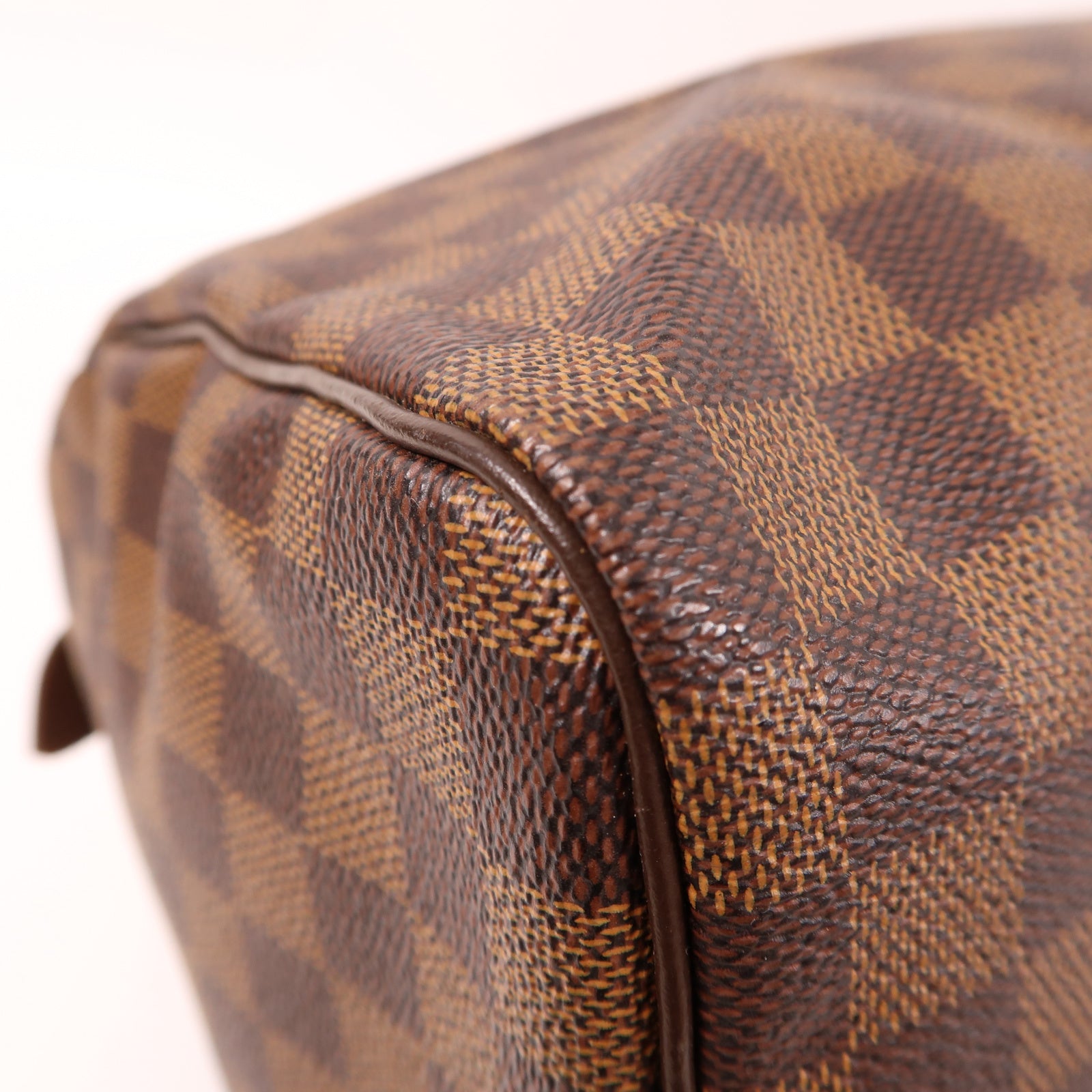 LOUIS VUITTON Damier Speedy 30金扣手挽袋啡色