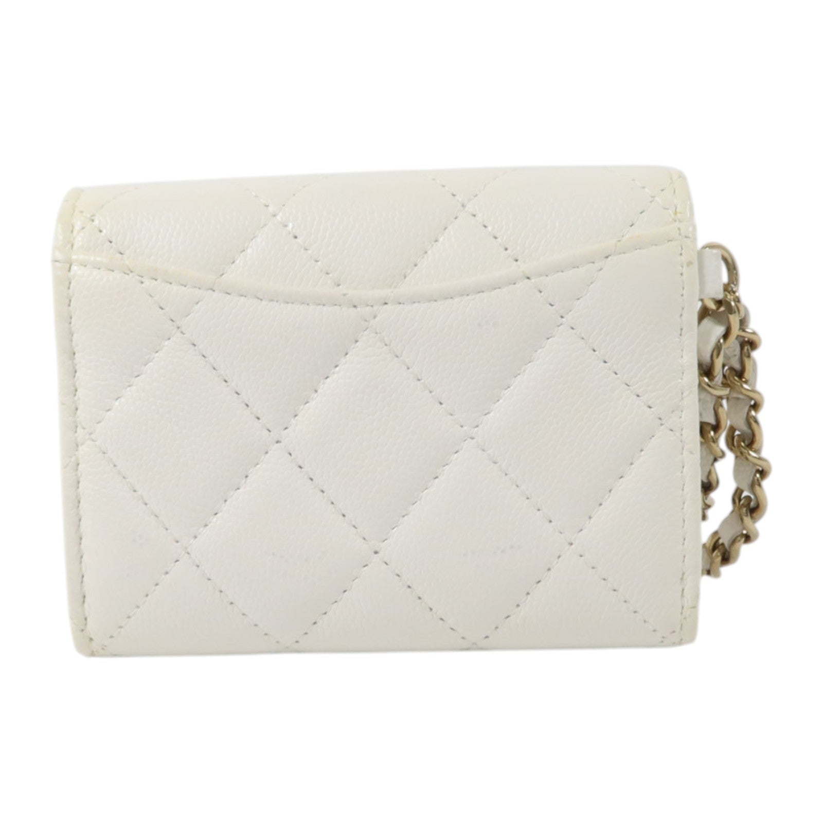 CHANEL 牛皮皮革Classic Short Wallet金扣錢包