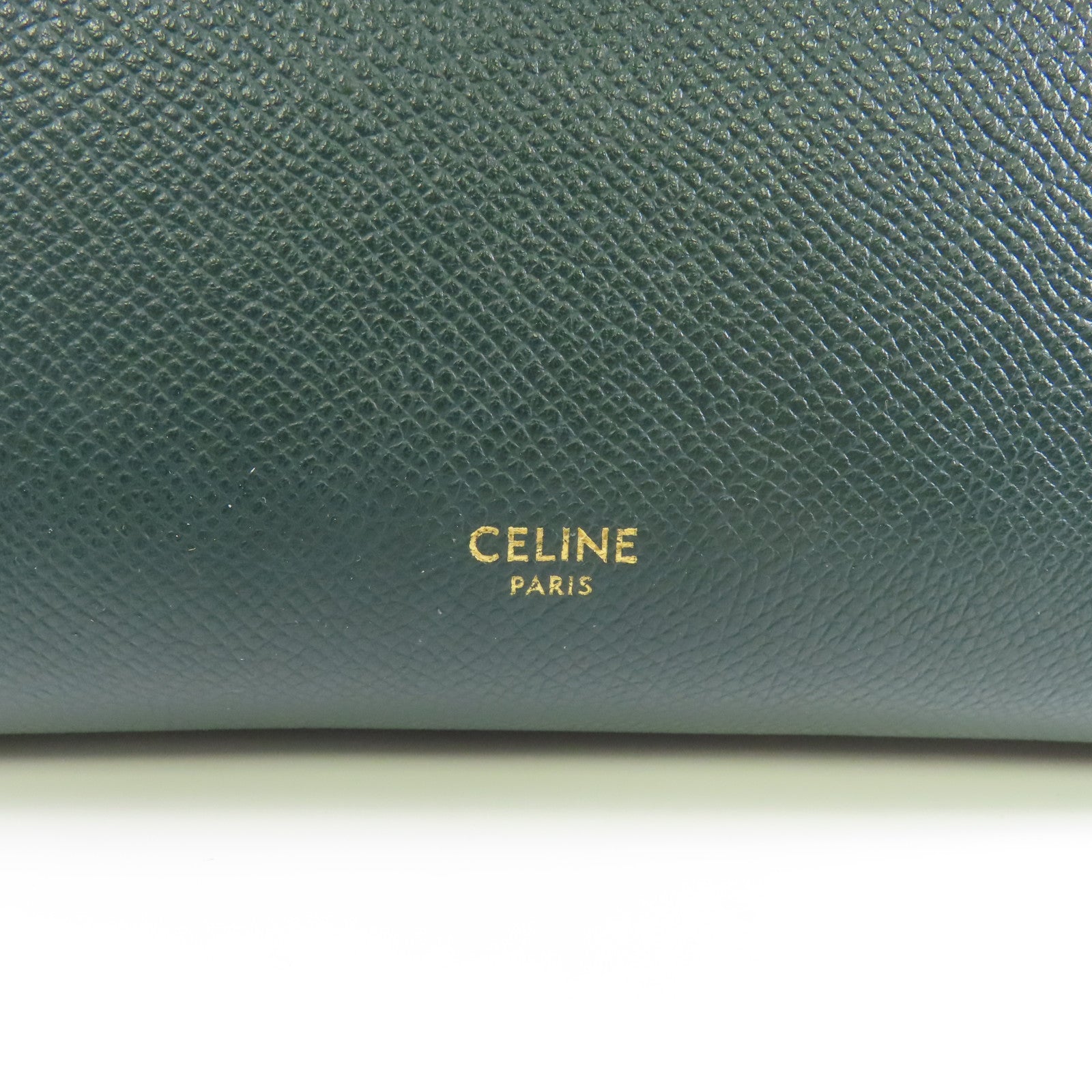 CELINE 牛皮皮革Belt Bag金扣手挽肩背兩用袋綠色