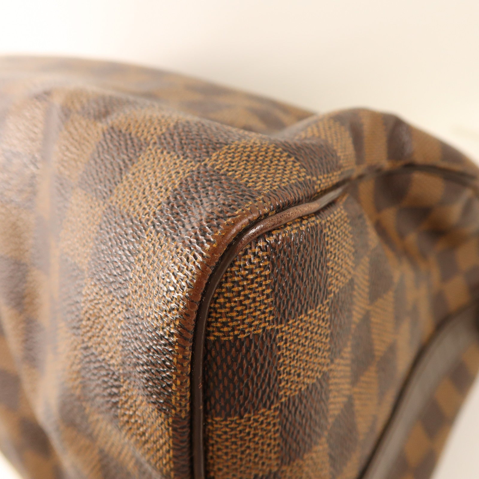 LOUIS VUITTON Damier Speedy Bandouliere 30金扣手挽肩背兩用袋棕色