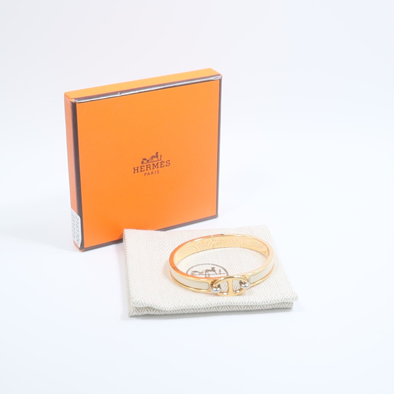 HERMES 琺瑯/金屬Mini Clic Chaine D'Ancre手鐲