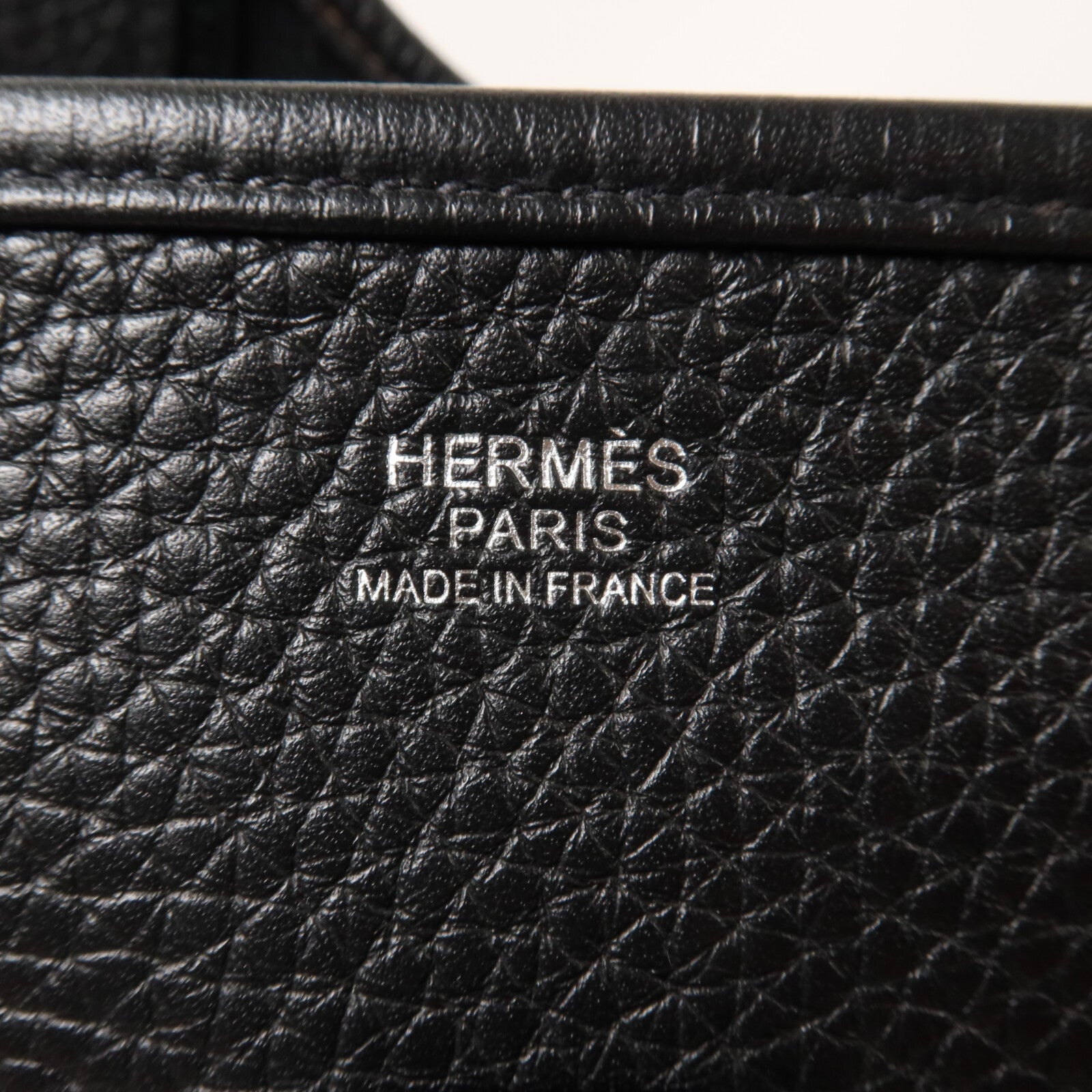 HERMES Clemence皮革Evelyne PM 肩背袋Noir