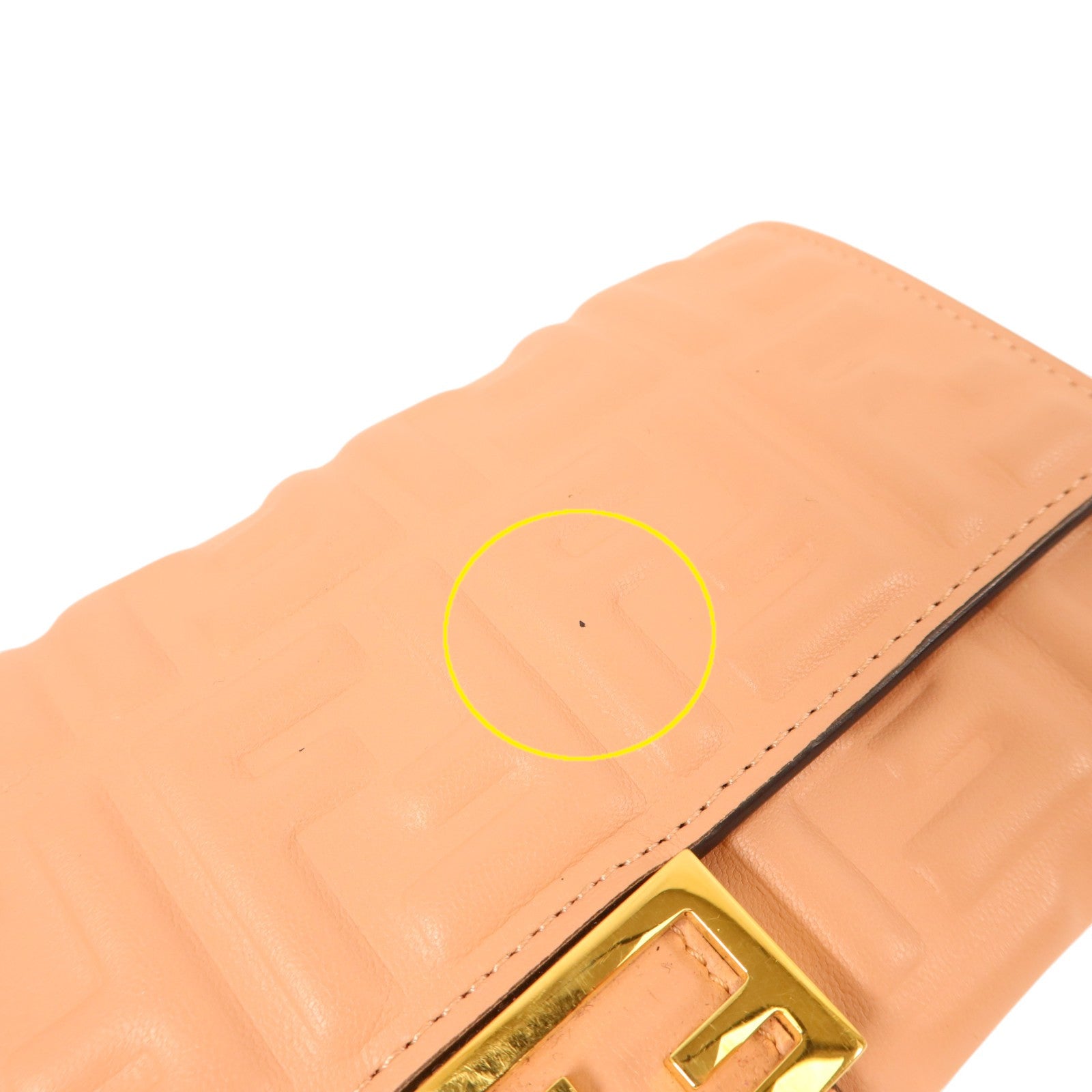 FENDI 羊皮皮革Baguette Continental Wallet金扣長錢包