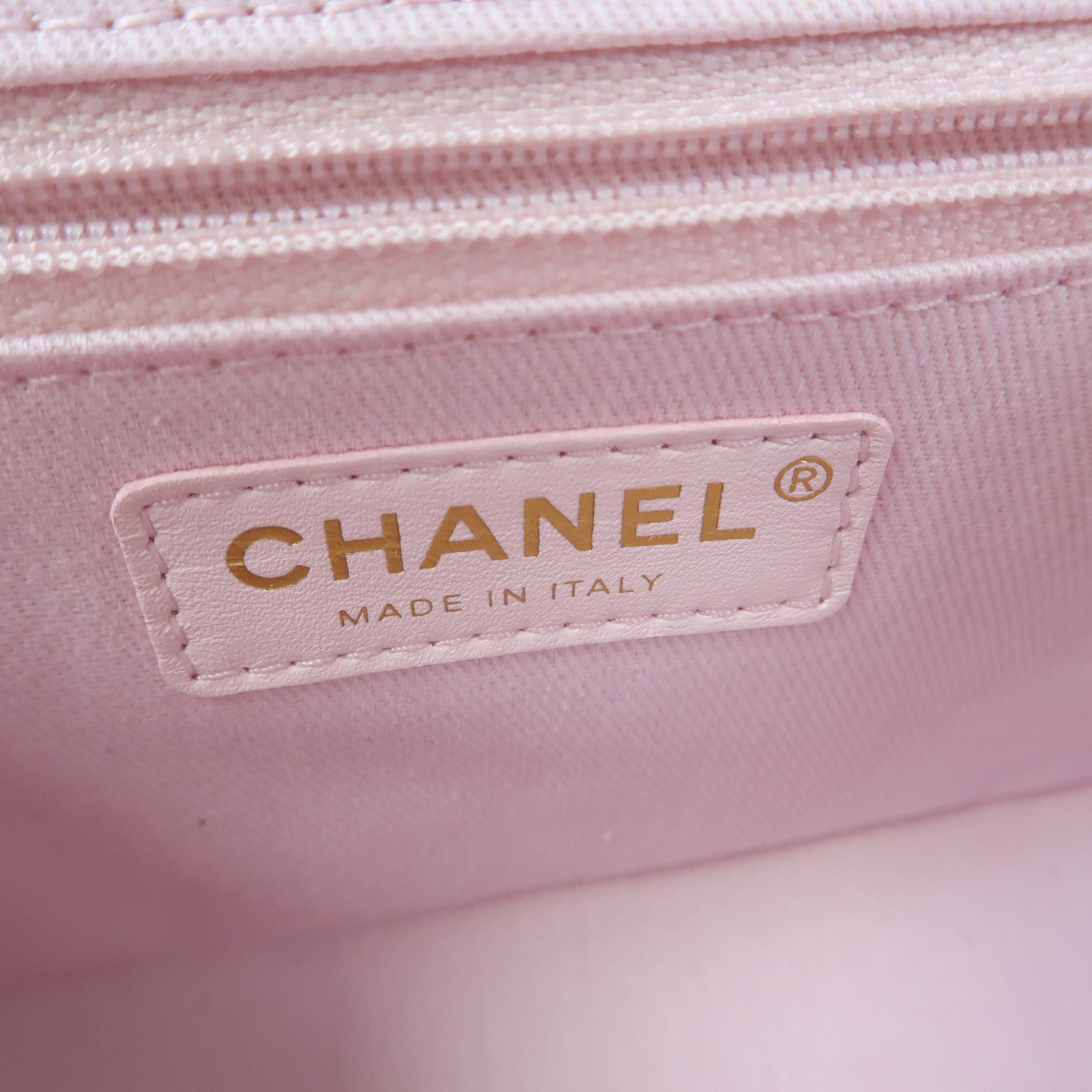 CHANEL 菱格Caviar皮革Business Affinity Chain Shoulder Bag金扣鏈帶手挽肩背兩用袋粉紅色