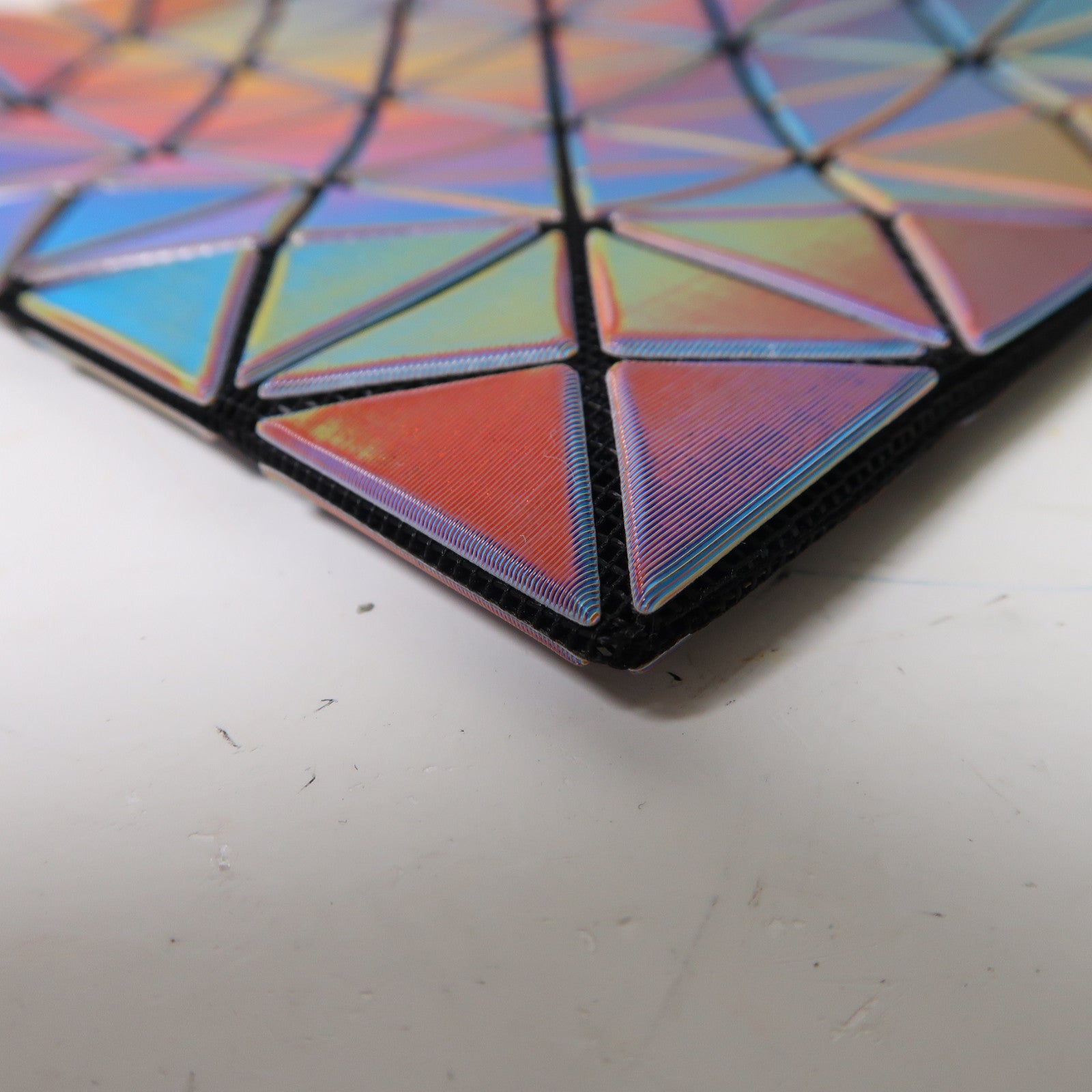 BAO BAO ISSEYMIYAKE PVC Bao Bao Pouch銀扣手拿包彩色