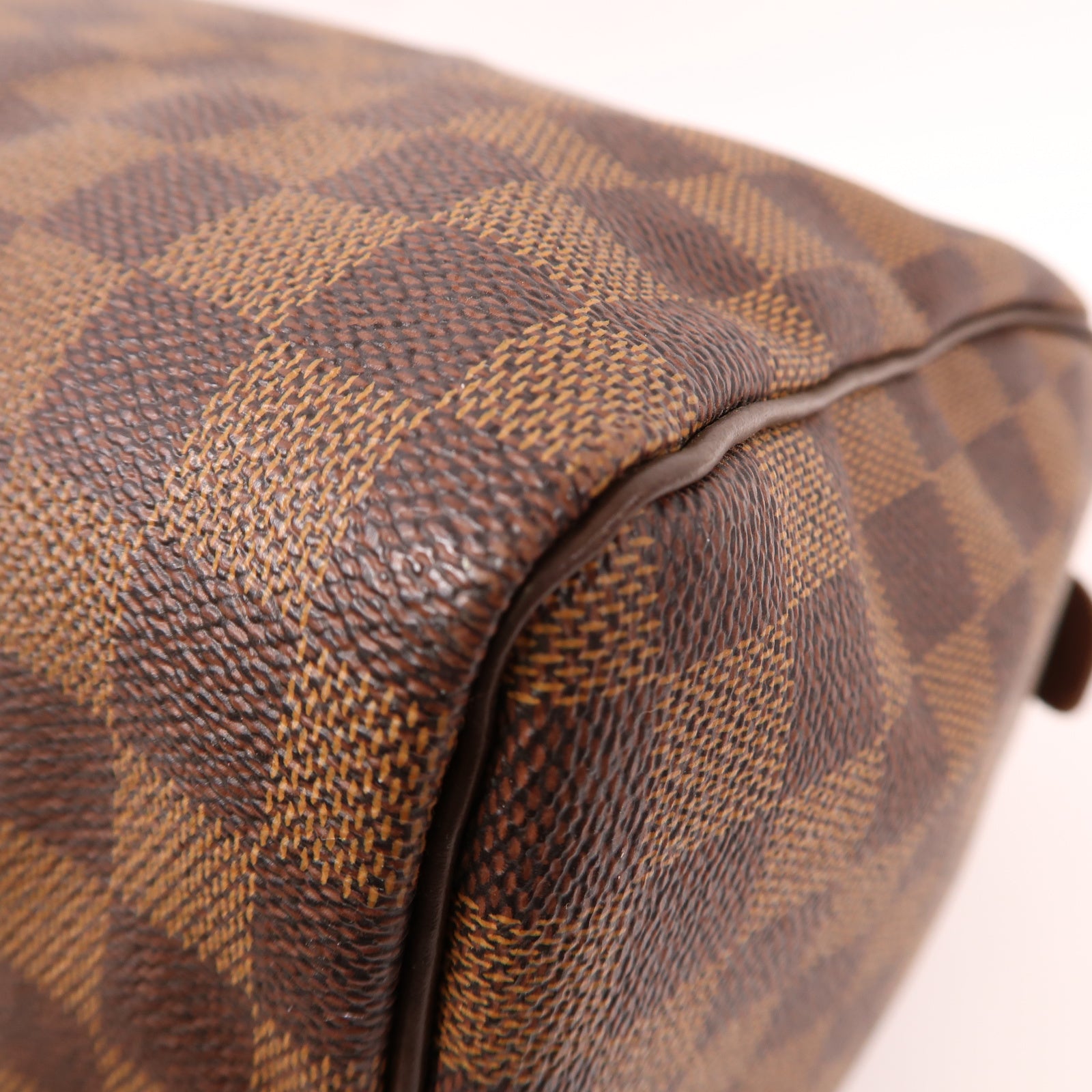 LOUIS VUITTON Damier Speedy 30金扣手挽袋啡色
