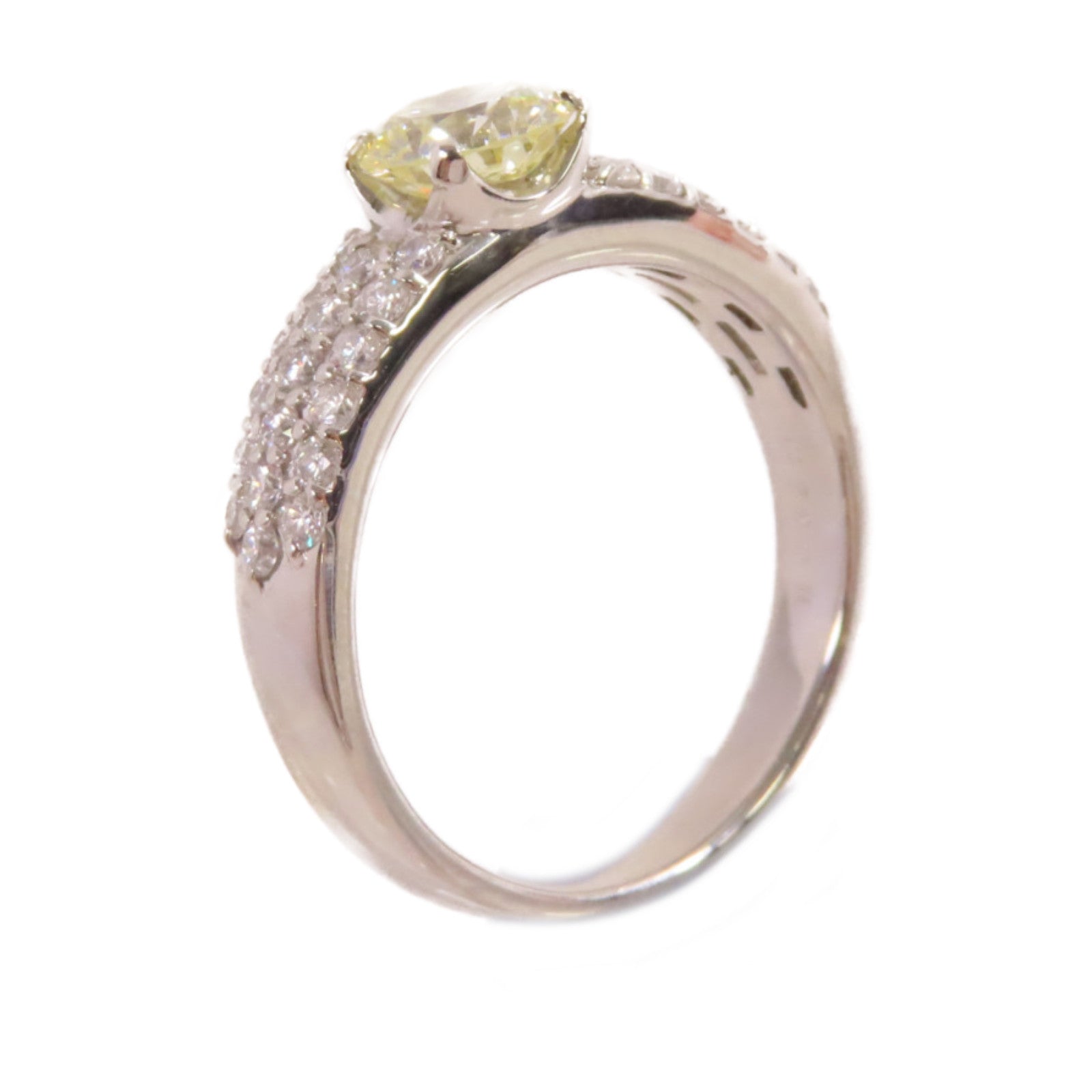 JEWELRY 【激減優惠】PT900鉑金/1.025ct/0.63ct鑚石Diamond Ring戒指US#8