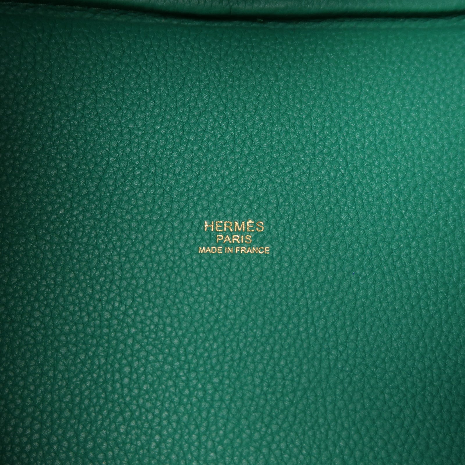 HERMES Clemence皮革Picotin 18 PM金扣手挽袋