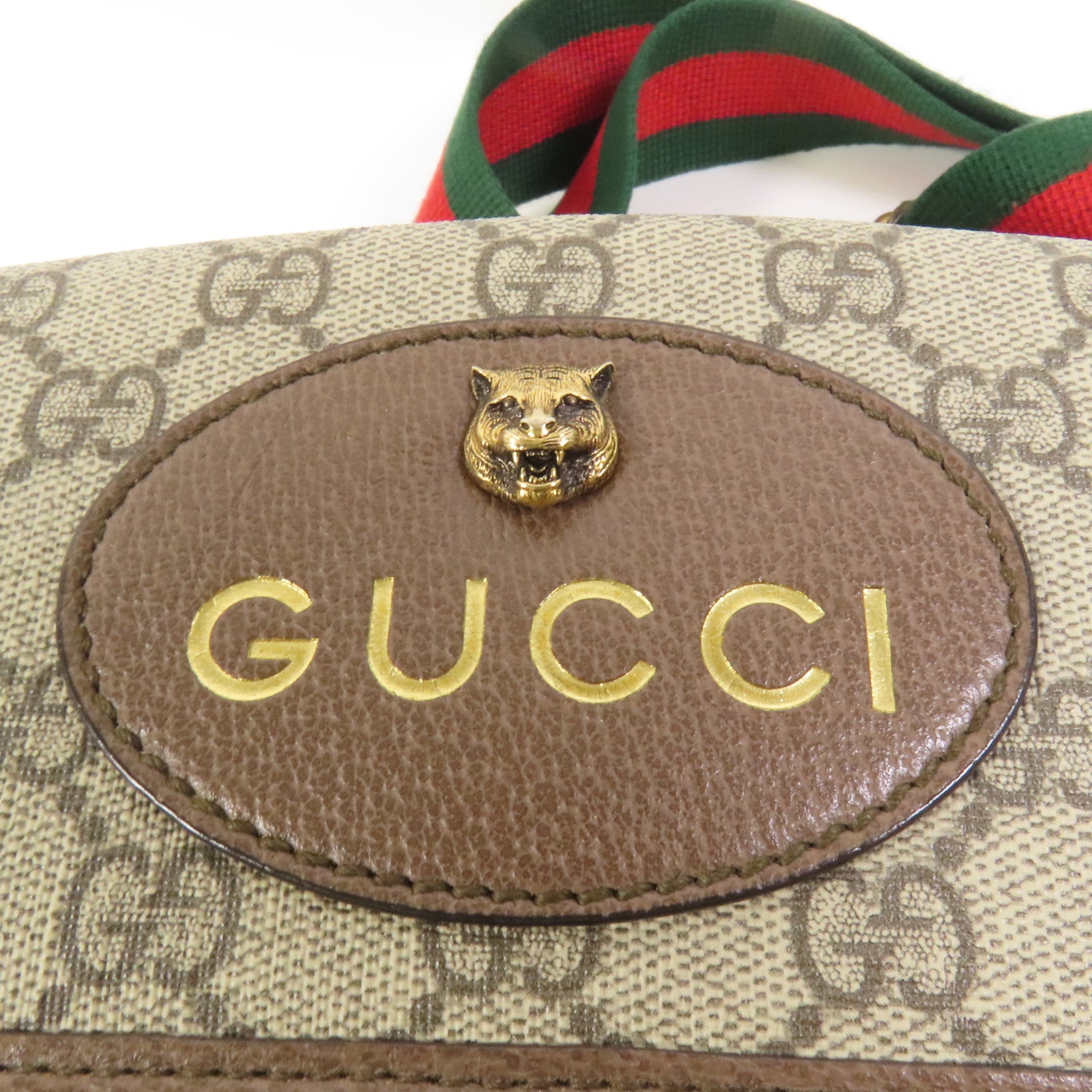 GUCCI 塗層帆布Neo Vintage Small金扣肩背袋