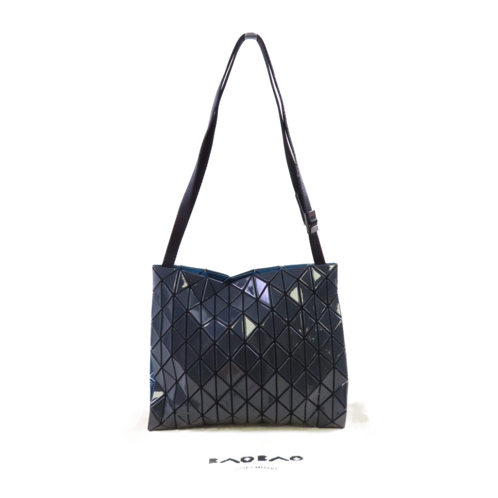 BAO BAO ISSEYMIYAKE PVC Shoulder Bag肩背袋碳灰色/藍色