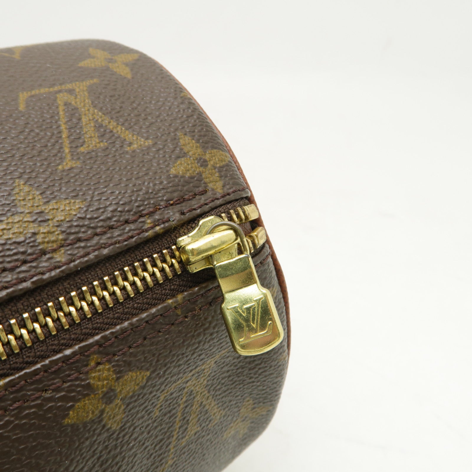LOUIS VUITTON 【激減優惠】Monogram Papillon GM金扣肩背袋棕色