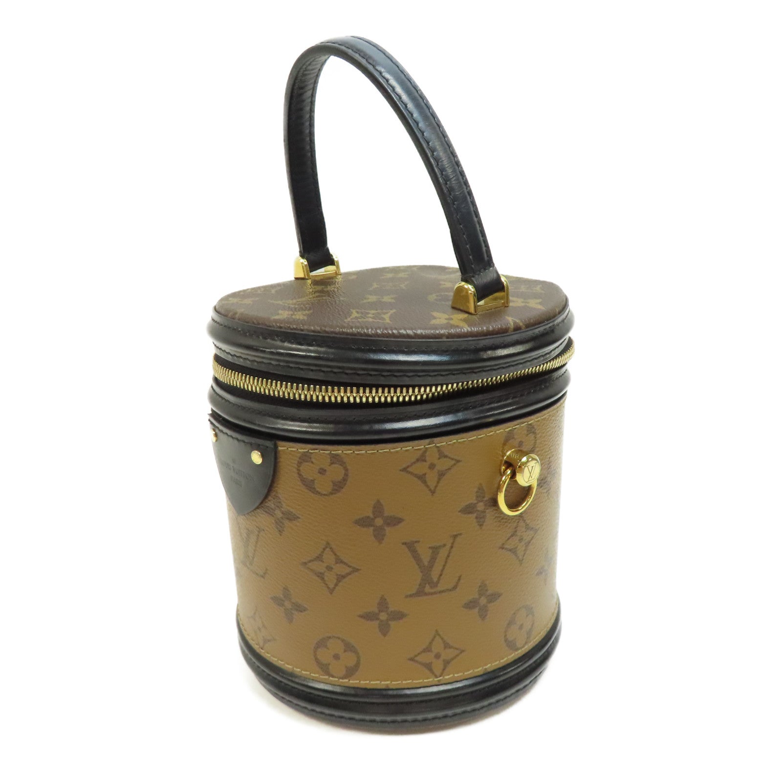 LOUIS VUITTON Monogram Reverse Cannes金扣手挽肩背兩用袋啡色