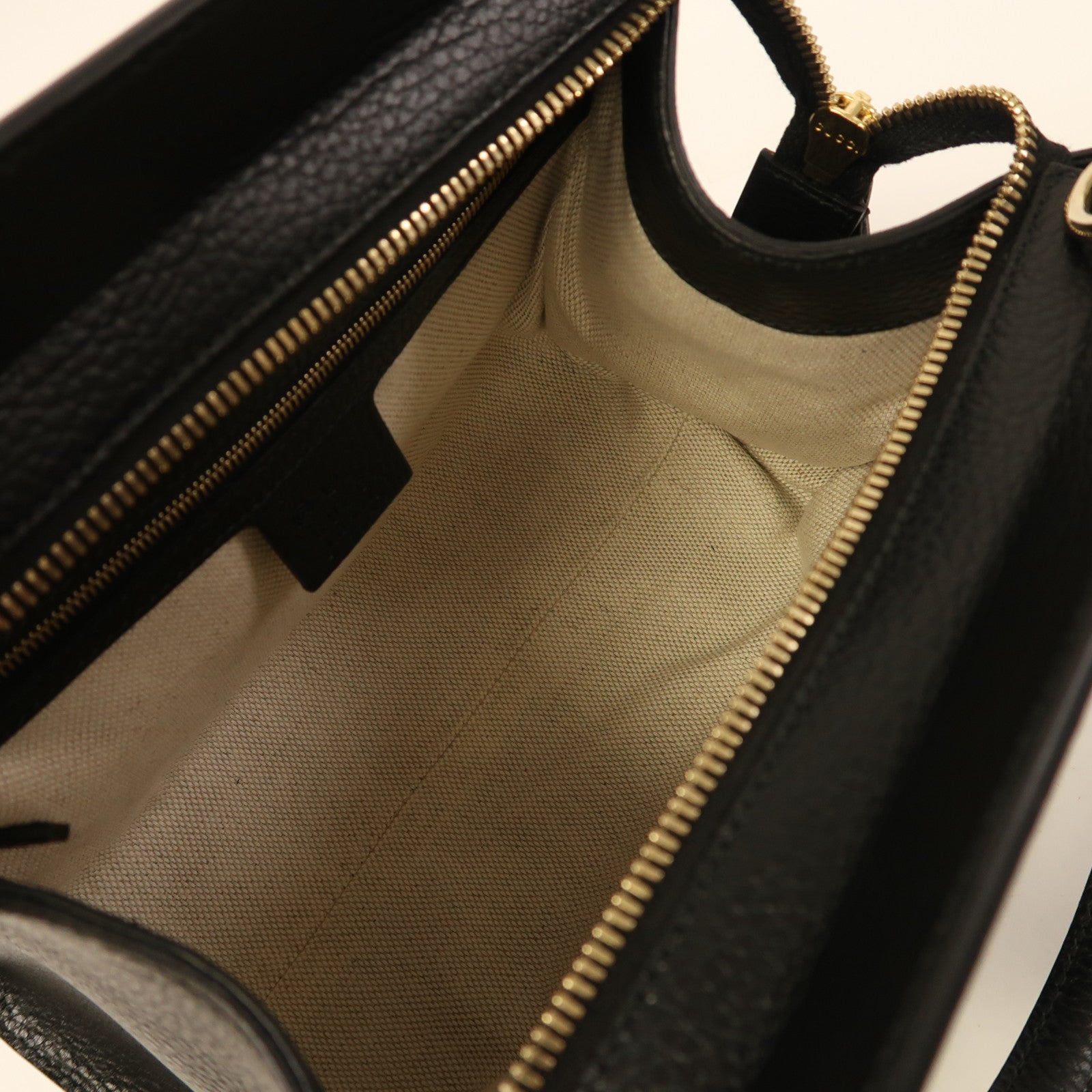 GUCCI 牛皮皮革2 Way Shoulder金扣手挽肩背兩用袋黑色
