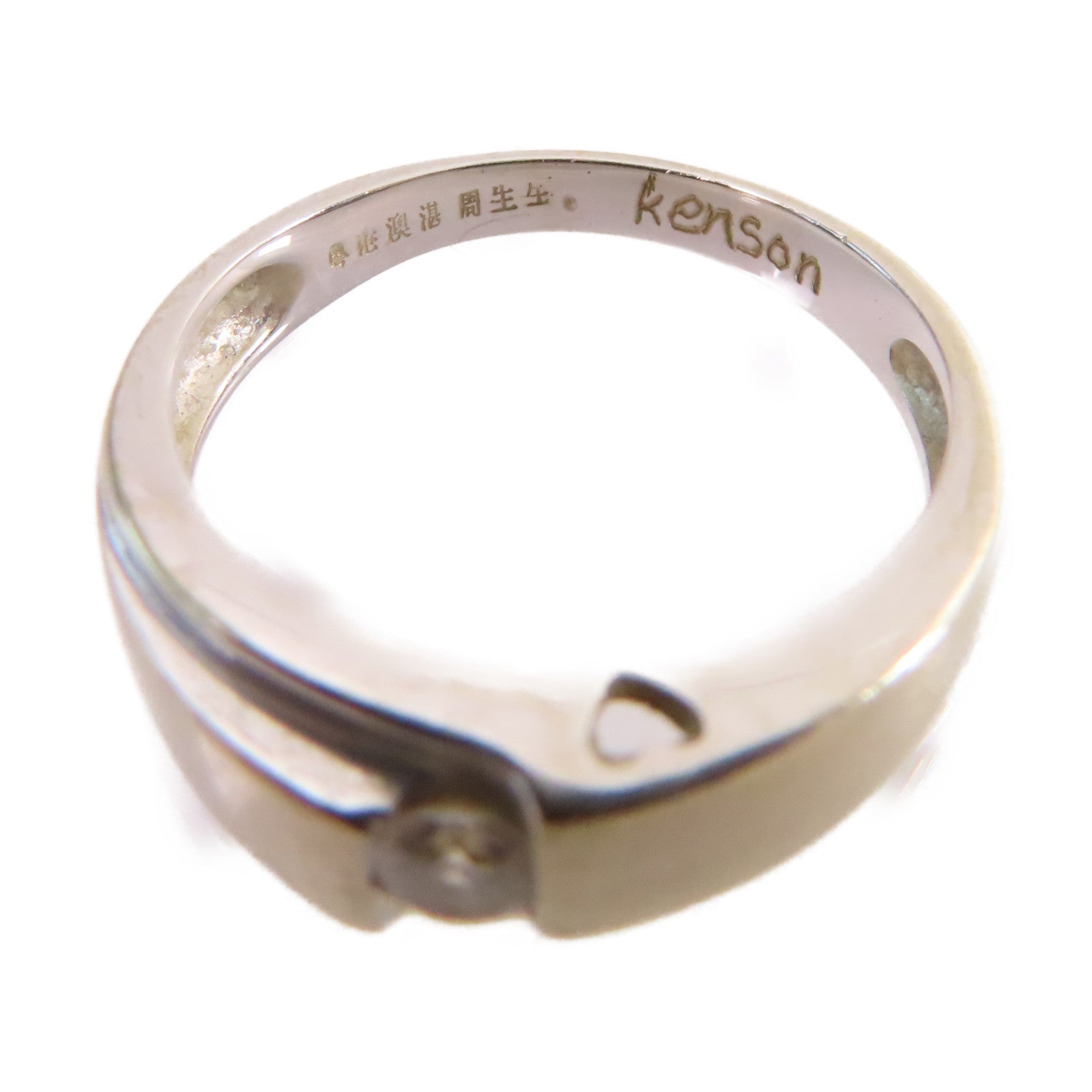 JEWELRY 【激減優惠】18K白金/0.09ct鑽石Diamond Ring戒指US#4.25