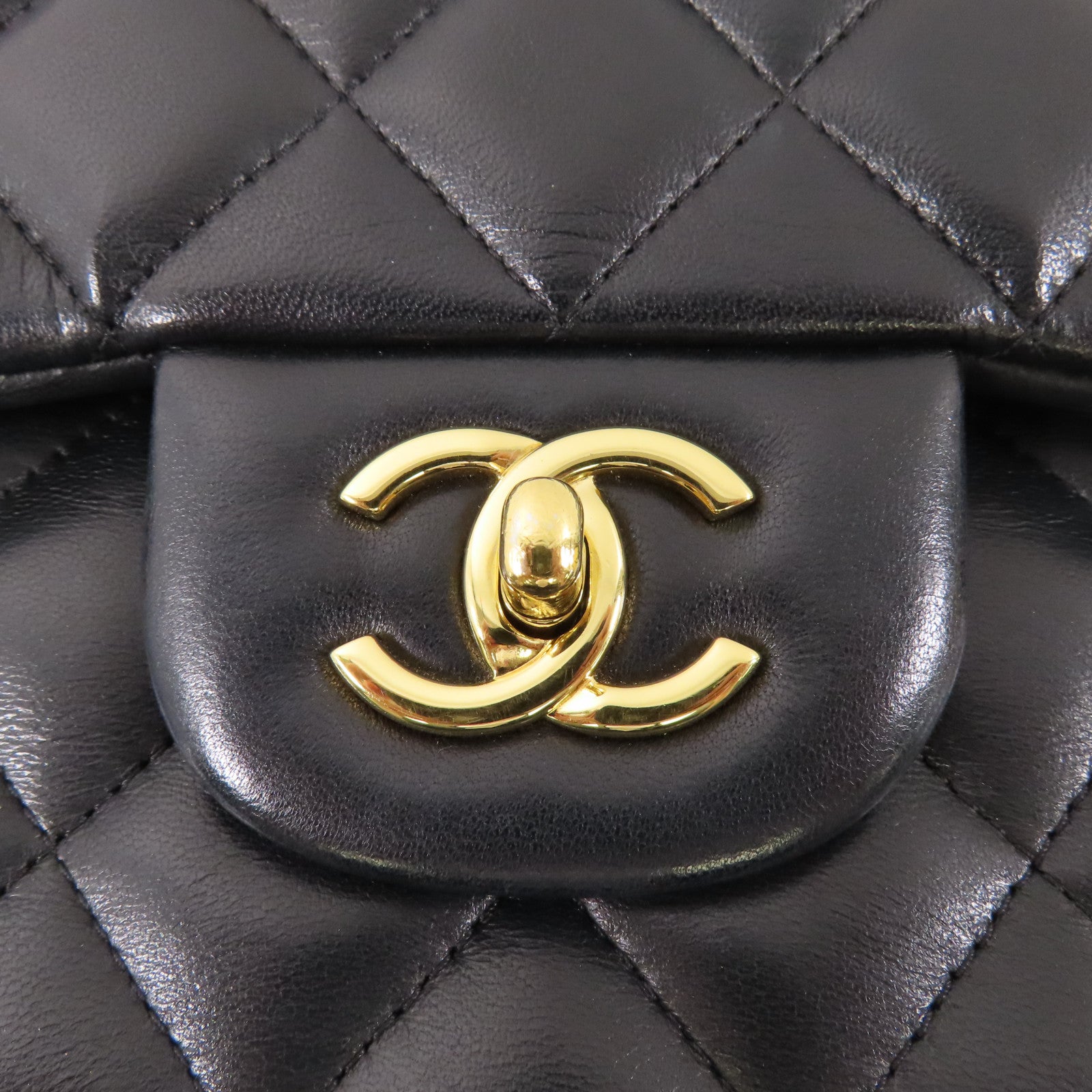 CHANEL 羊皮皮革Large Classic金扣鏈帶肩背袋