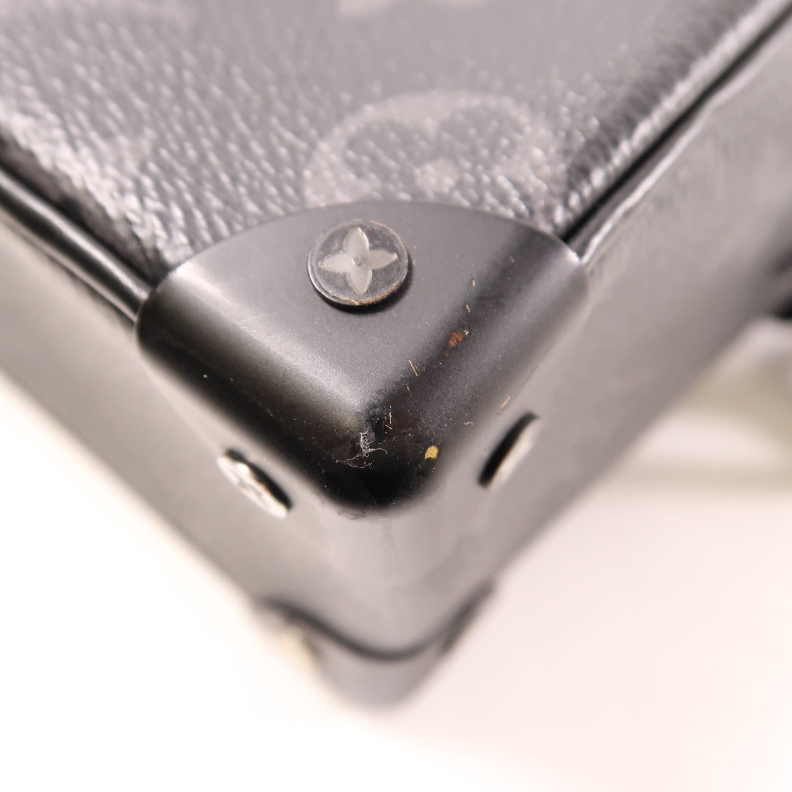 LOUIS VUITTON Monogram Eclipse Mini Soft Trunk肩背袋黑色