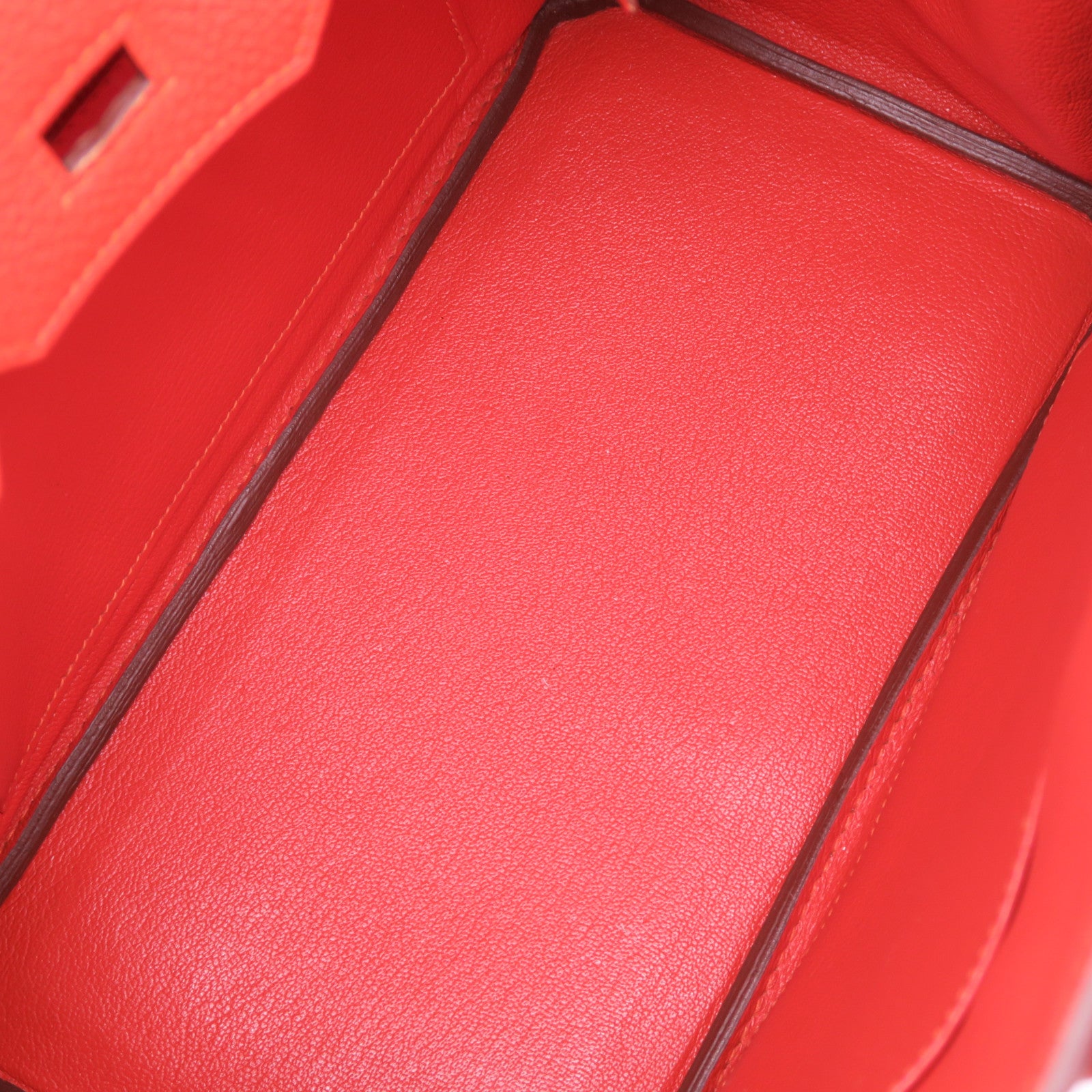 HERMES 【清倉大減價】Togo皮革Birkin 25金扣手挽袋火焰橘色