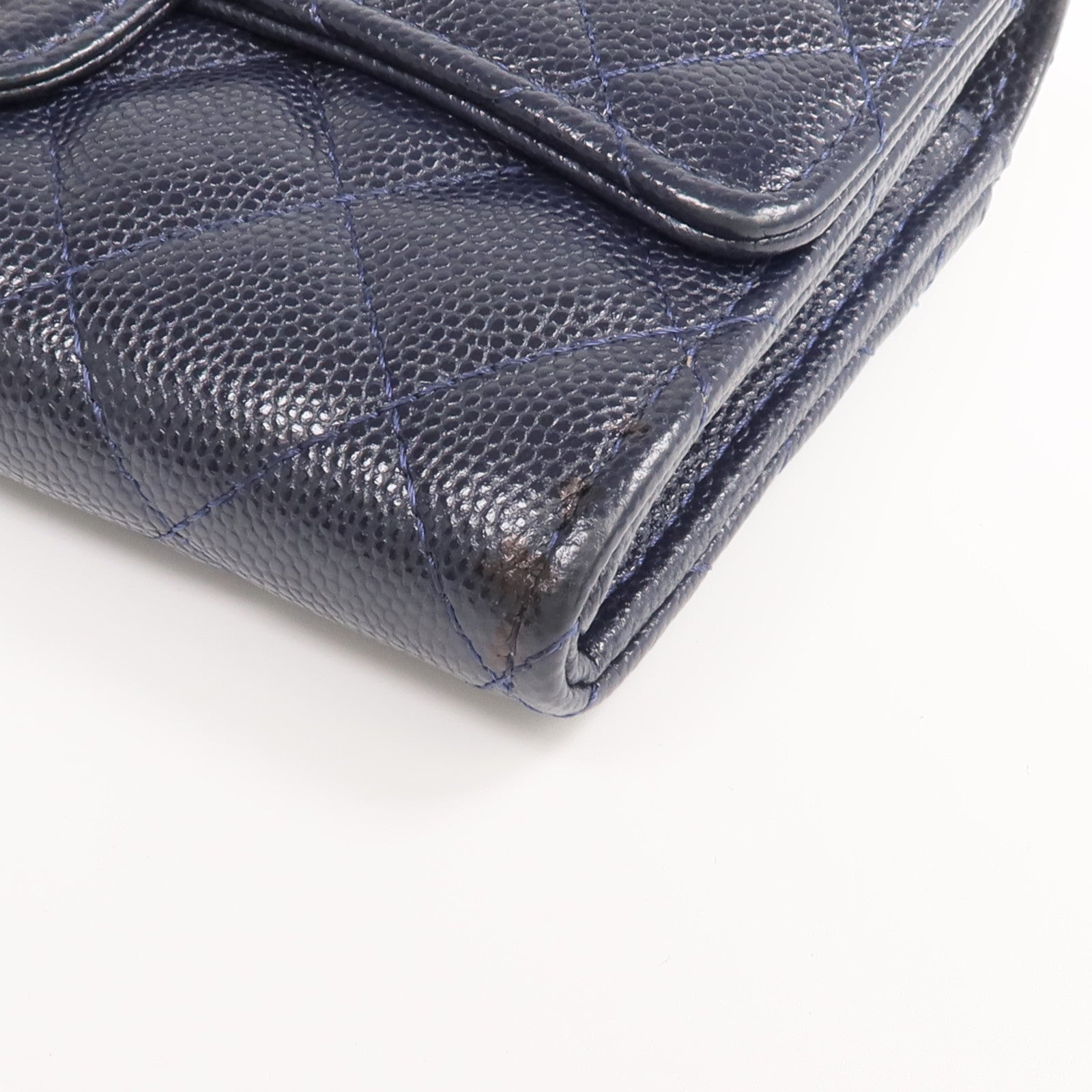 CHANEL 牛皮皮革Wallet金扣錢包