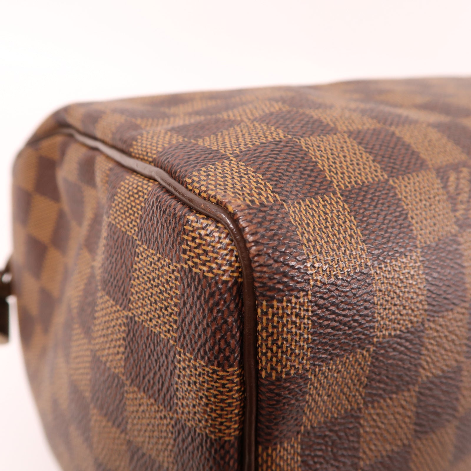 LOUIS VUITTON Damier Speedy 30金扣手挽袋啡色
