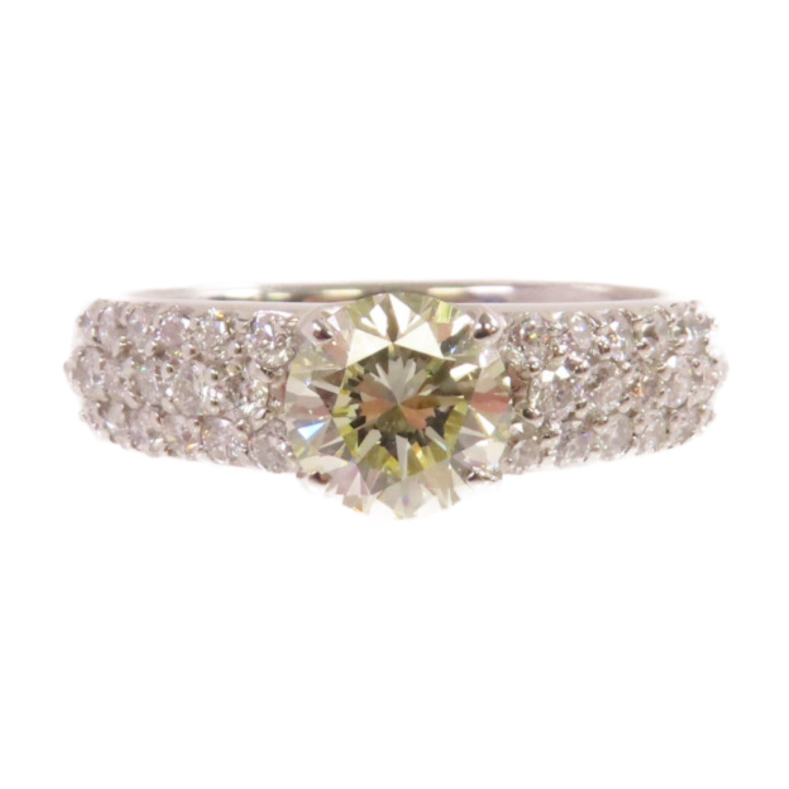 JEWELRY 【激減優惠】PT900鉑金/1.025ct/0.63ct鑚石Diamond Ring戒指US#8