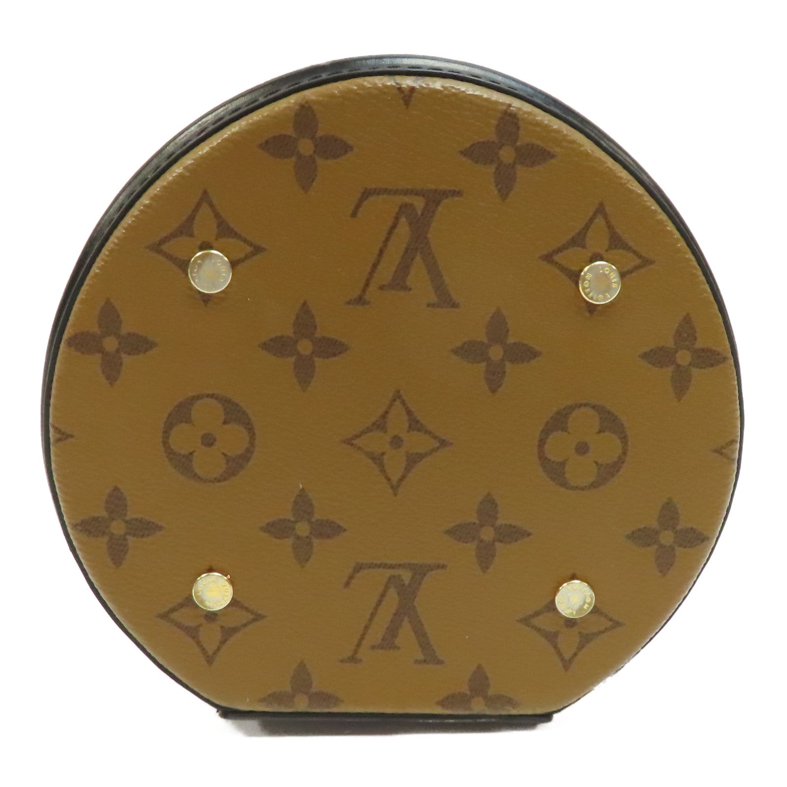 LOUIS VUITTON Monogram Reverse Cannes金扣手挽肩背兩用袋啡色