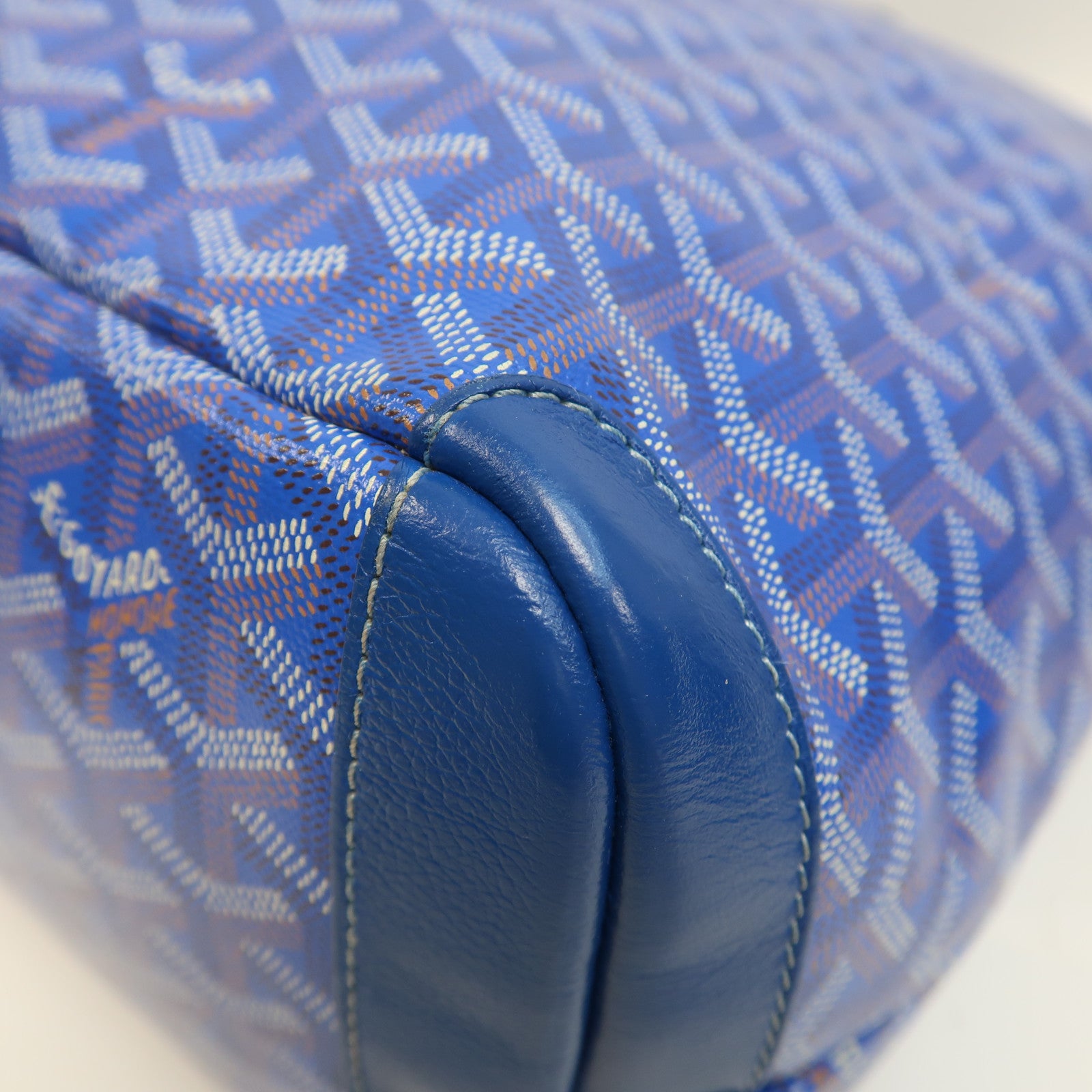 GOYARD 塗層帆布Artois銀扣肩背袋藍色