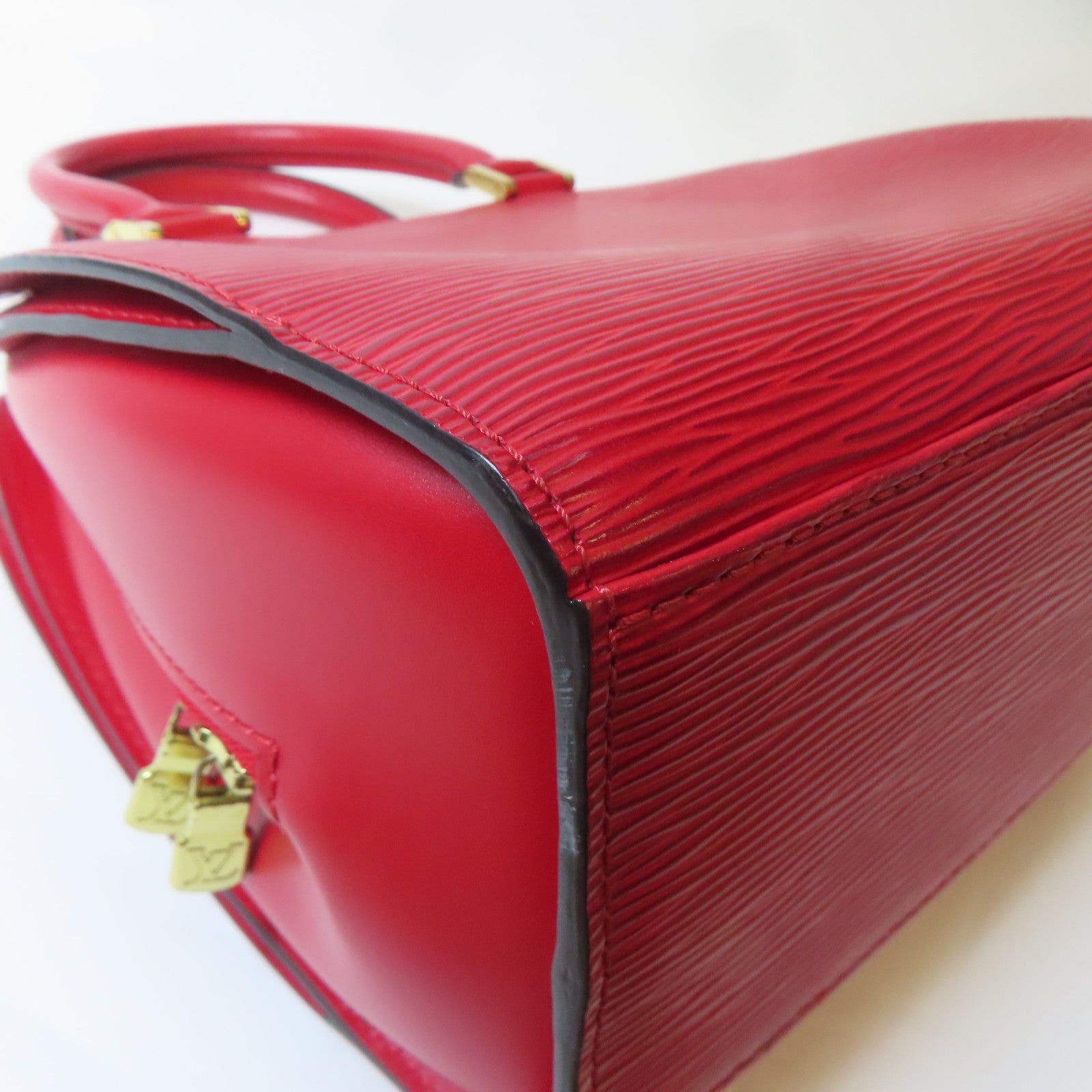 LOUIS VUITTON 【激減優惠】Epi Ponneuf金扣手挽袋紅色
