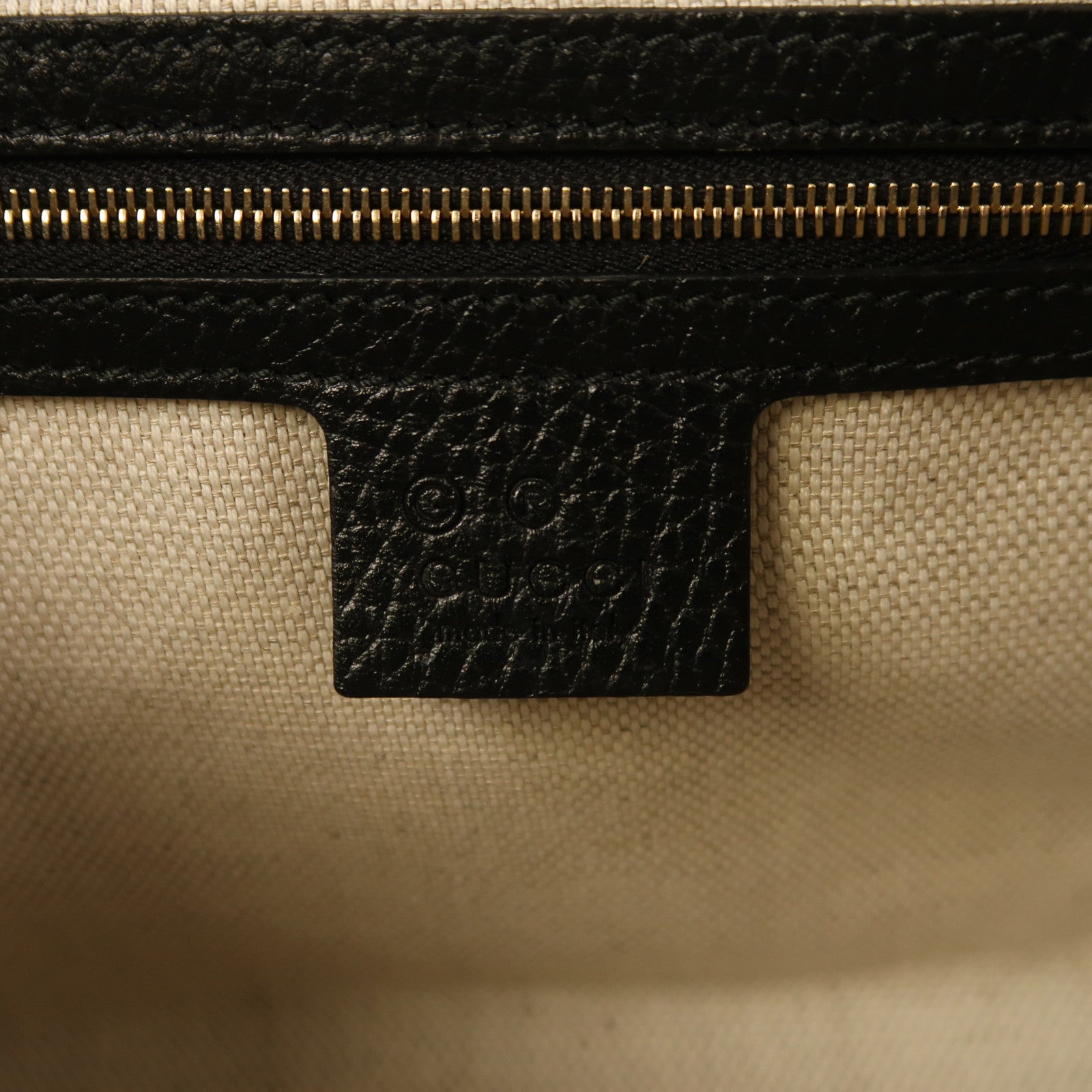 GUCCI 牛皮皮革2 Way Shoulder金扣手挽肩背兩用袋黑色