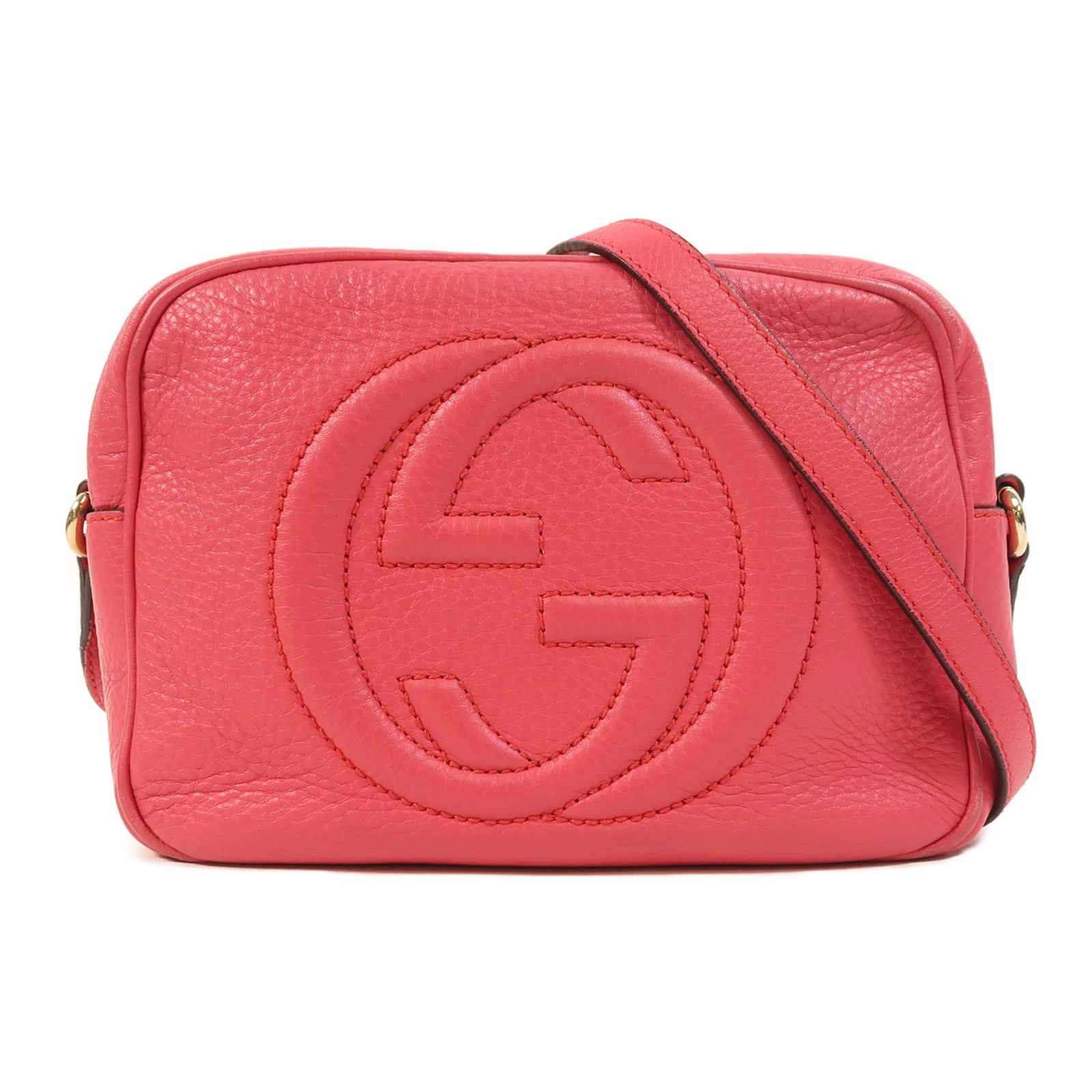 GUCCI 【激減優惠】牛皮皮革Soho Disco金扣肩背袋