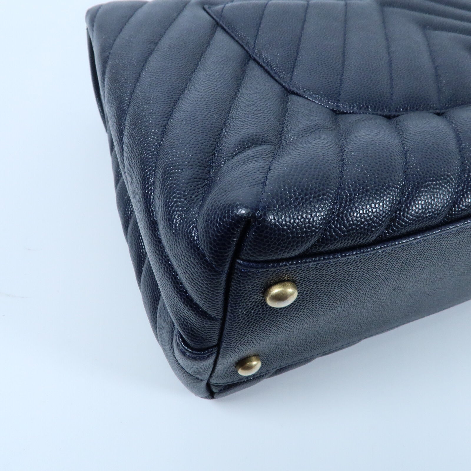 CHANEL 牛皮皮革Coco Handle Small金扣鏈帶手挽肩背兩用袋