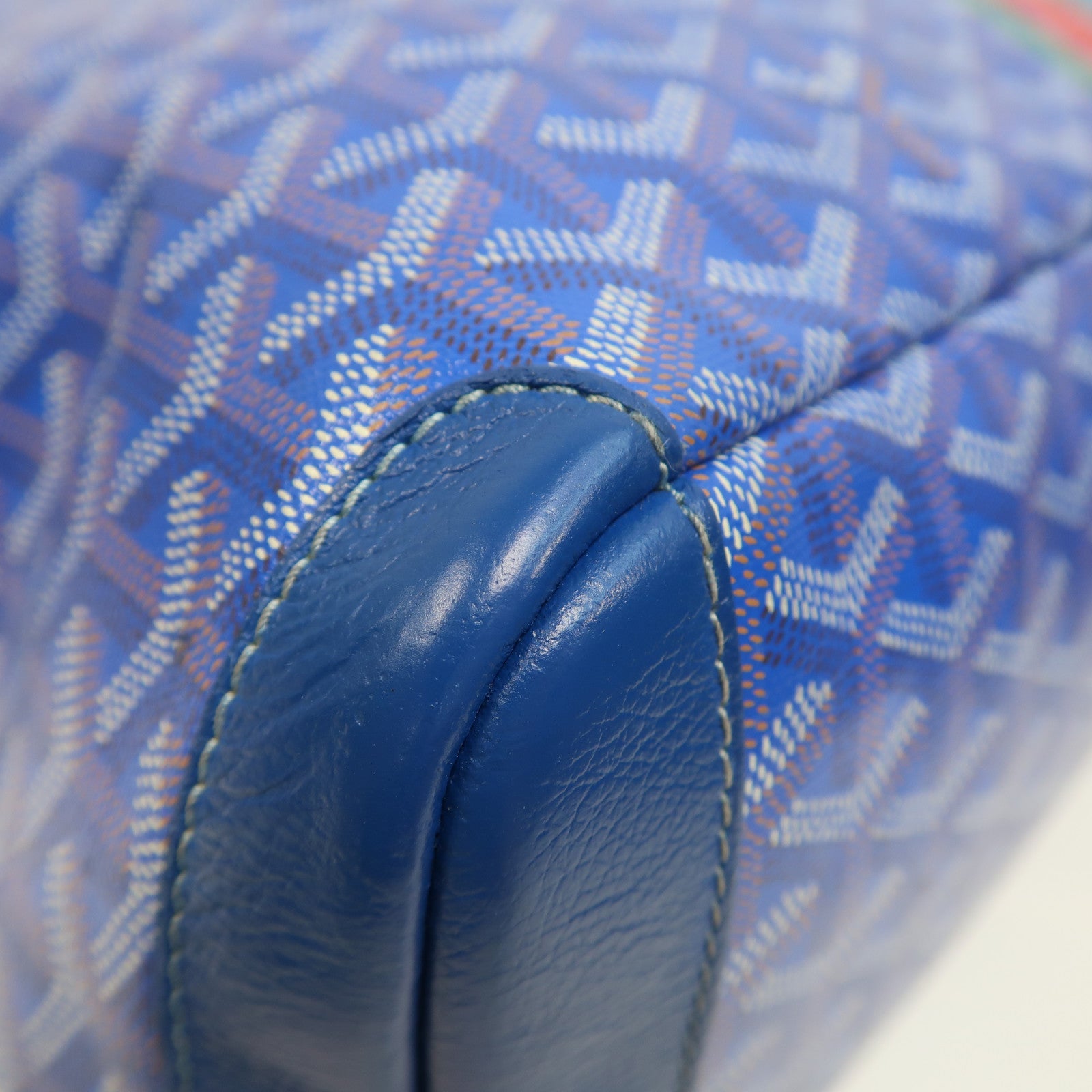 GOYARD 塗層帆布Artois銀扣肩背袋藍色