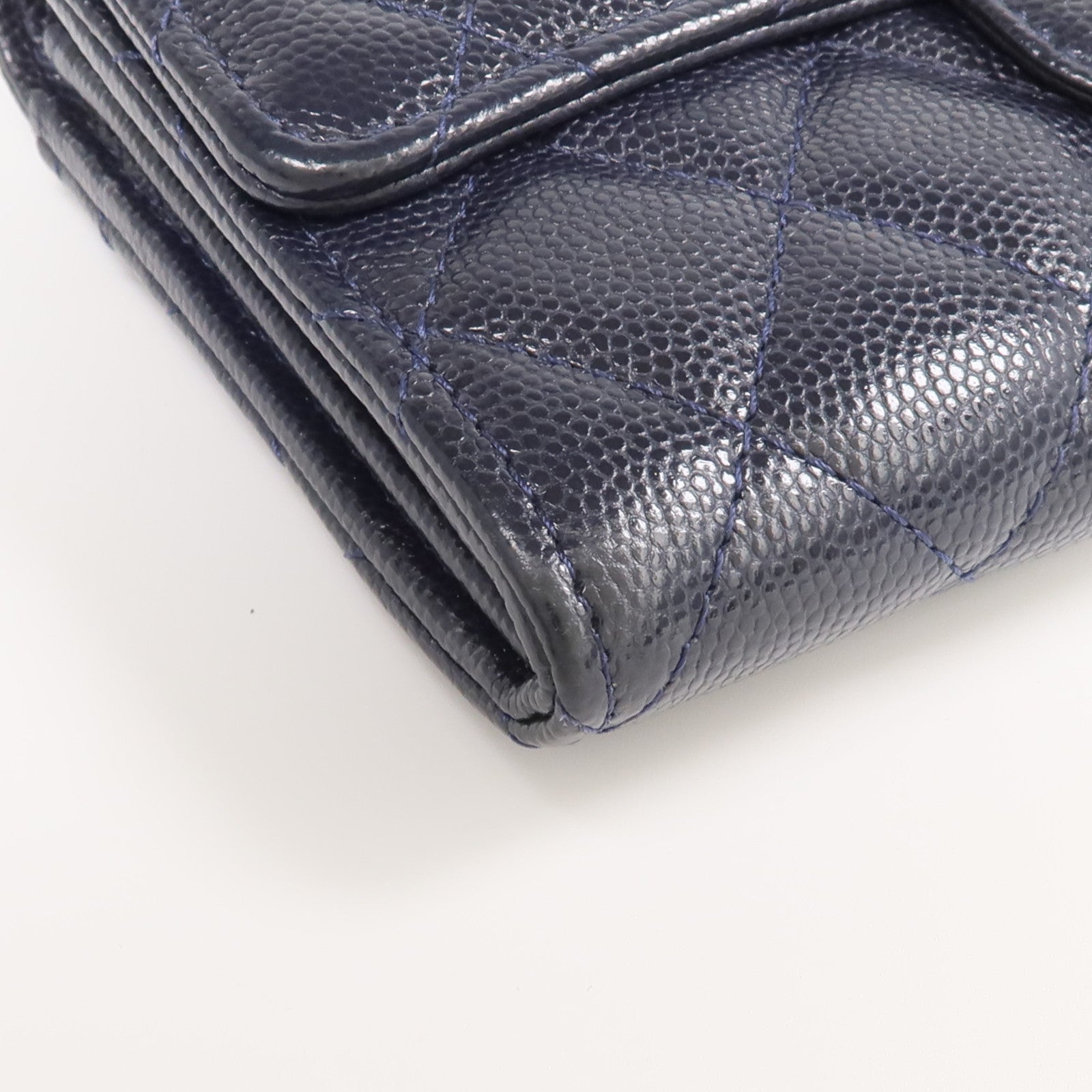 CHANEL 牛皮皮革Wallet金扣錢包