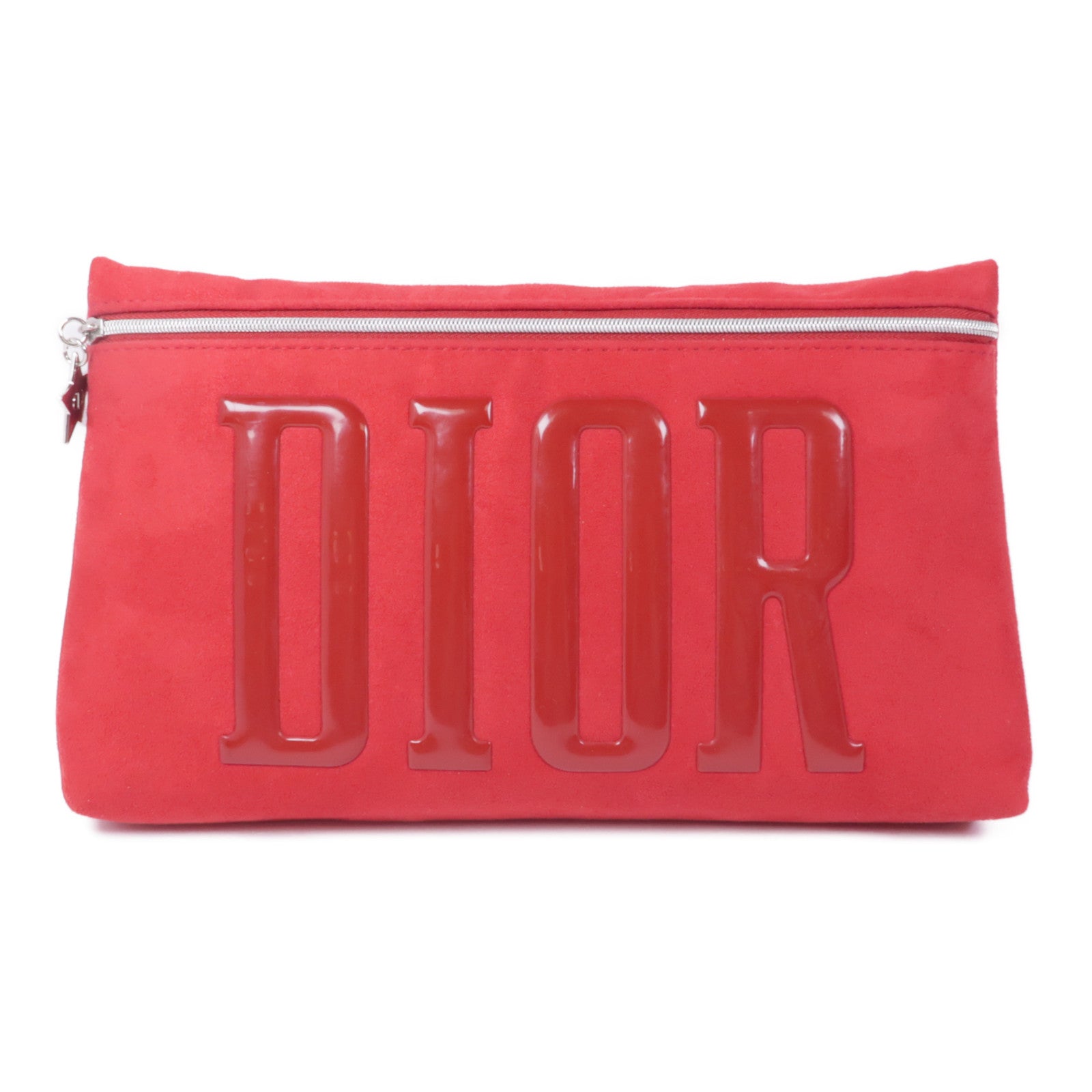 Dior 麂皮皮革Clutch/Pouch銀扣手拿包