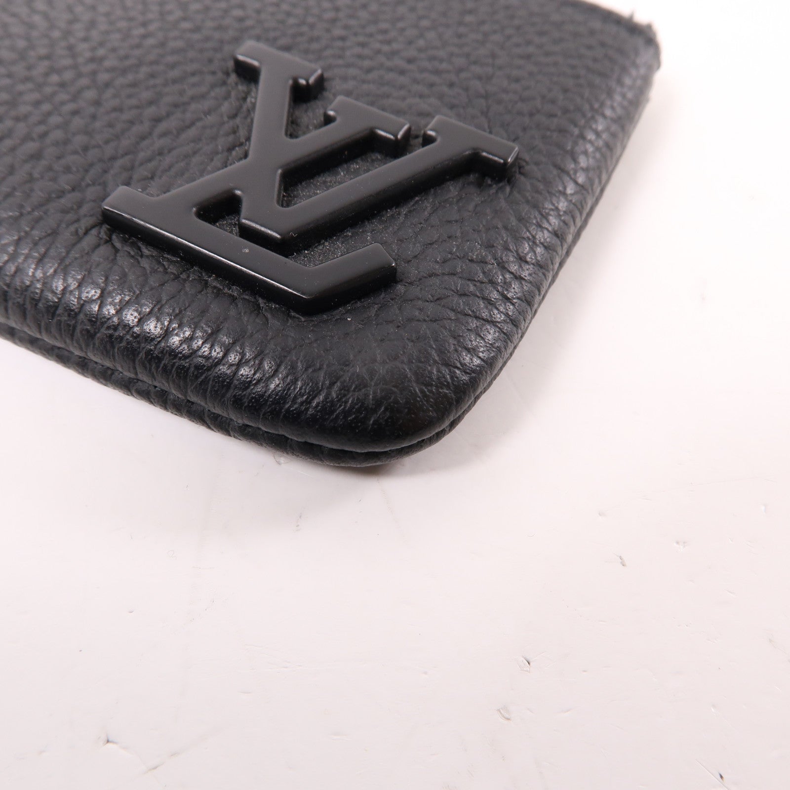 LOUIS VUITTON Aerogram皮革Pochette Cle鎖匙包/零錢包黑色