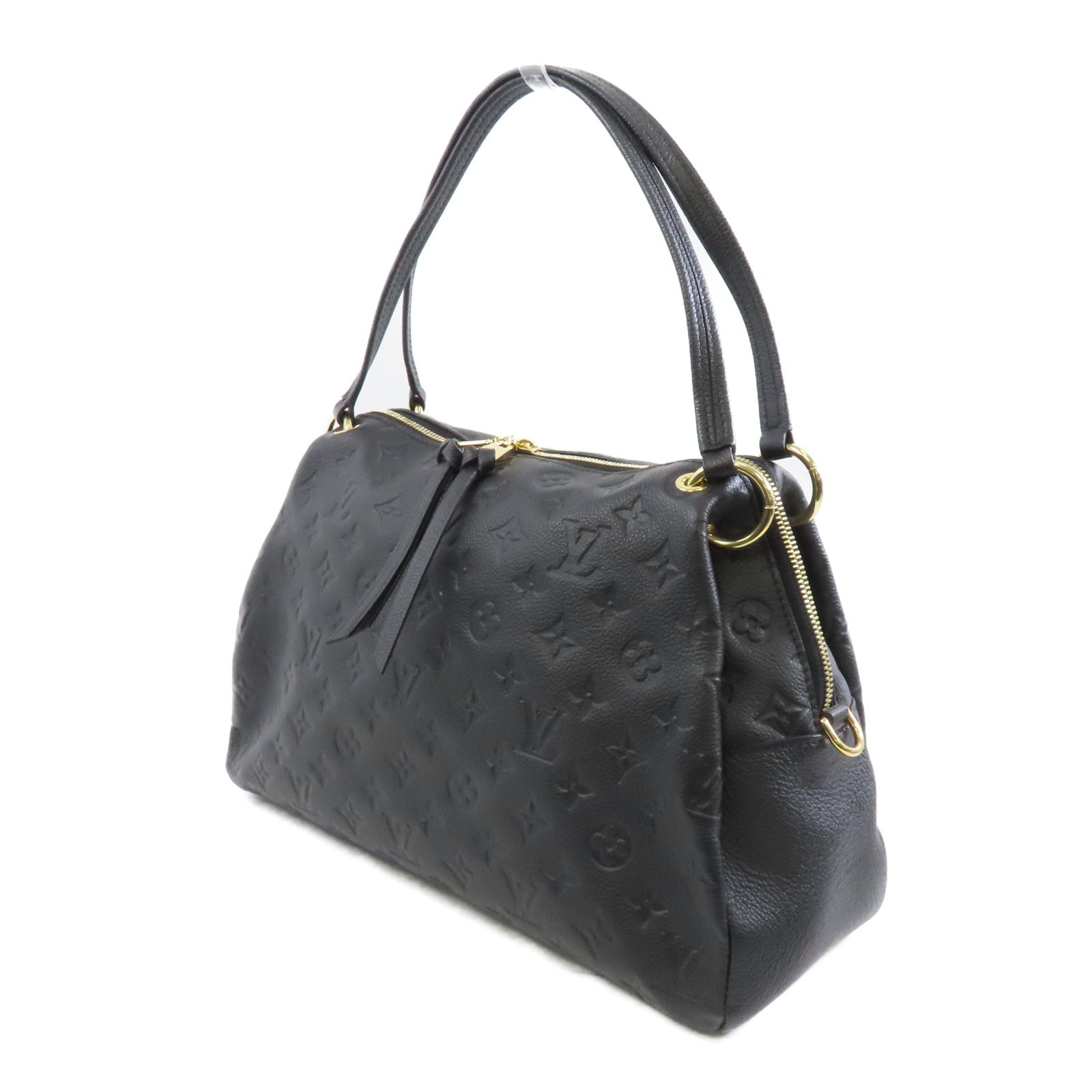 LOUIS VUITTON Monogram Empreinte Ponthieu MM金扣手挽袋/肩背袋黑色