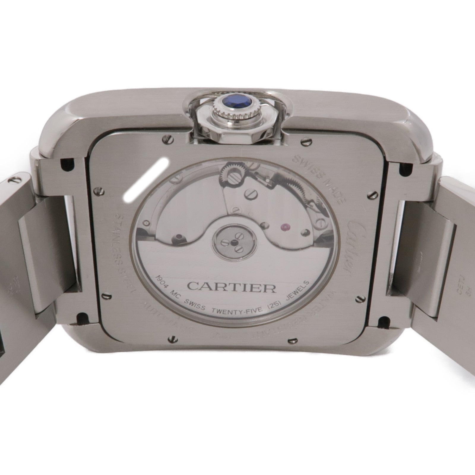 CARTIER Tank Anglaise W5310008 Automatic Watch Stainless Steel Silver