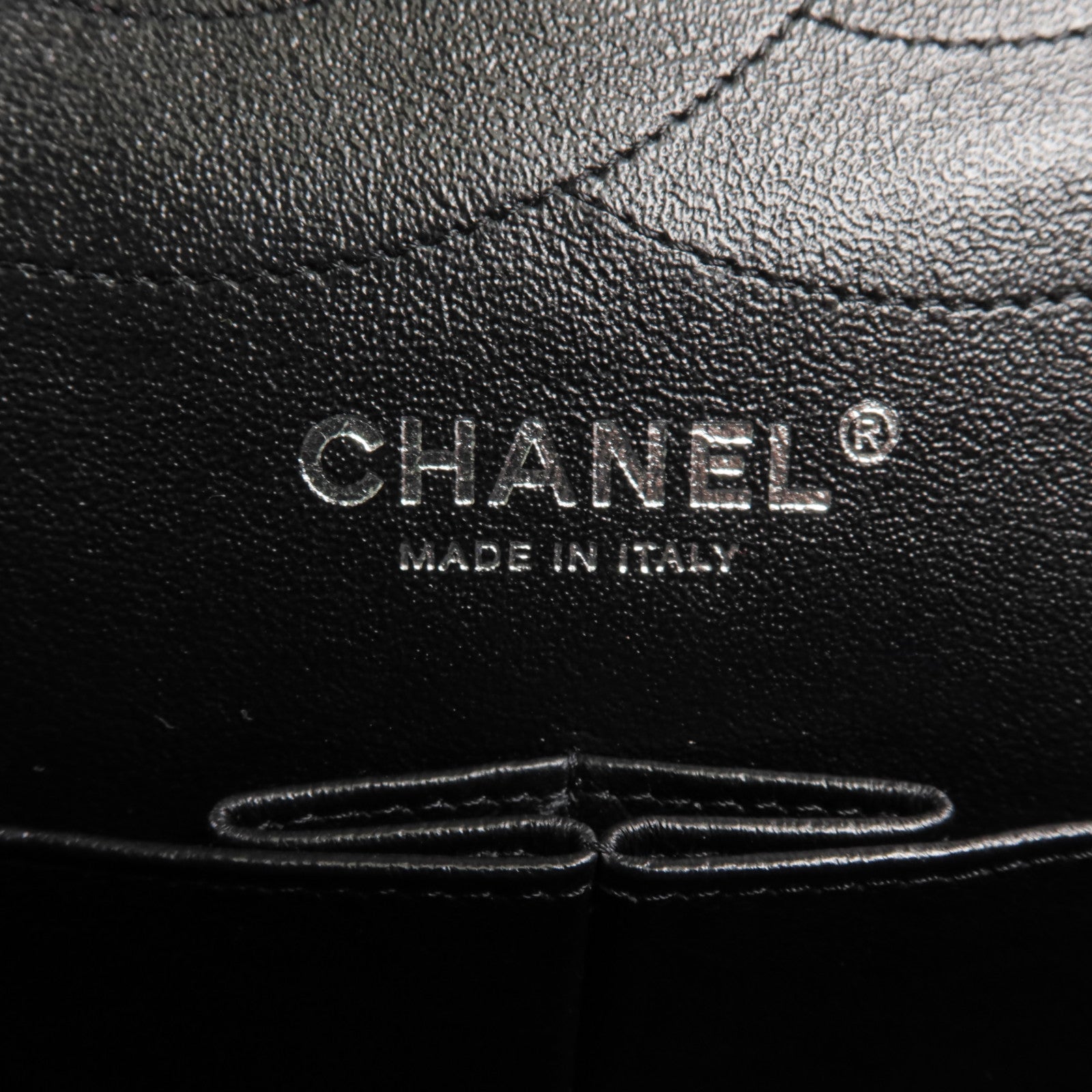 CHANEL 漆皮皮革2.55 Jumbo銀扣鏈帶肩背袋
