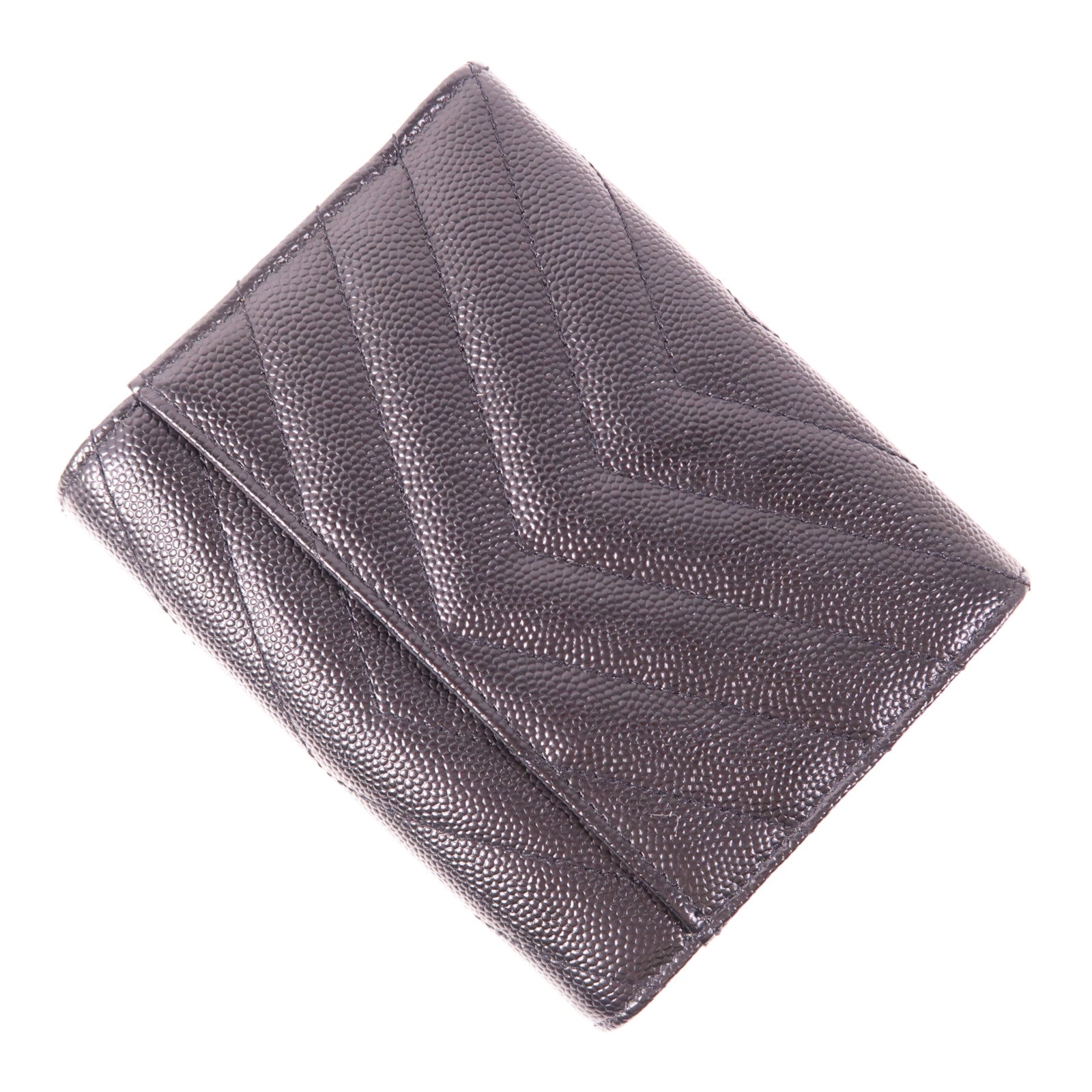SAINT LAURENT 牛皮皮革Wallet金扣錢包
